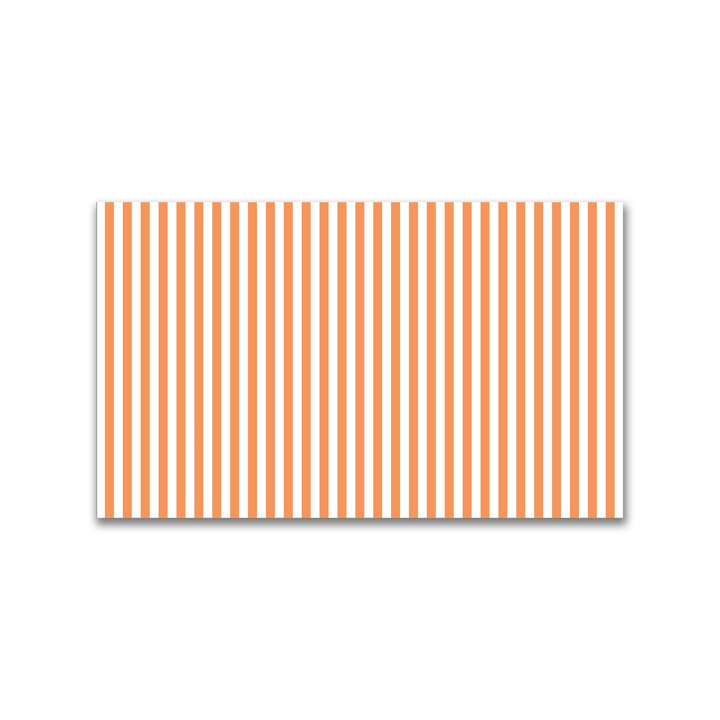 White Spun Polyester Fabric with Orange Bars #FASP-1181-051