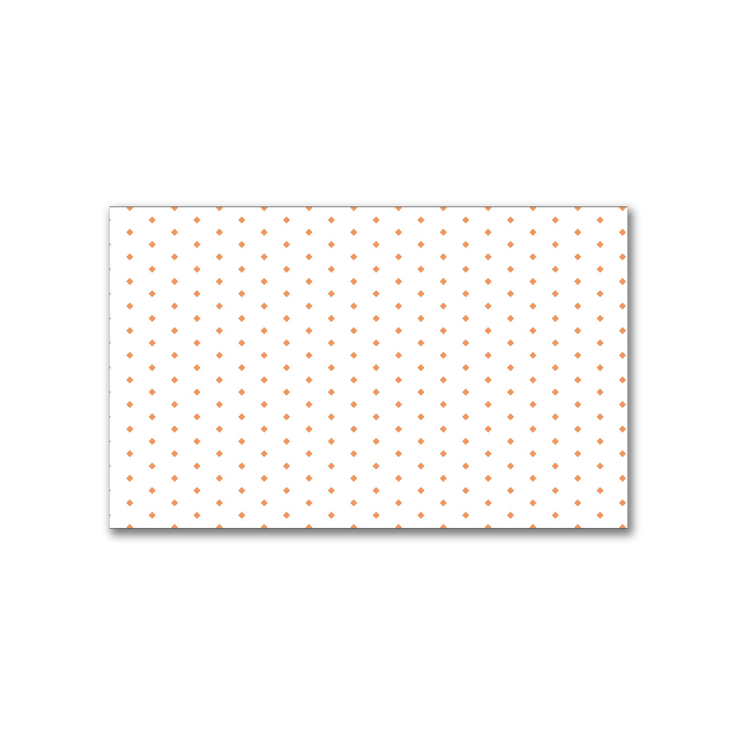 White Spun Polyester Fabric with Fine Orange Diamonds #FASP-1181-111