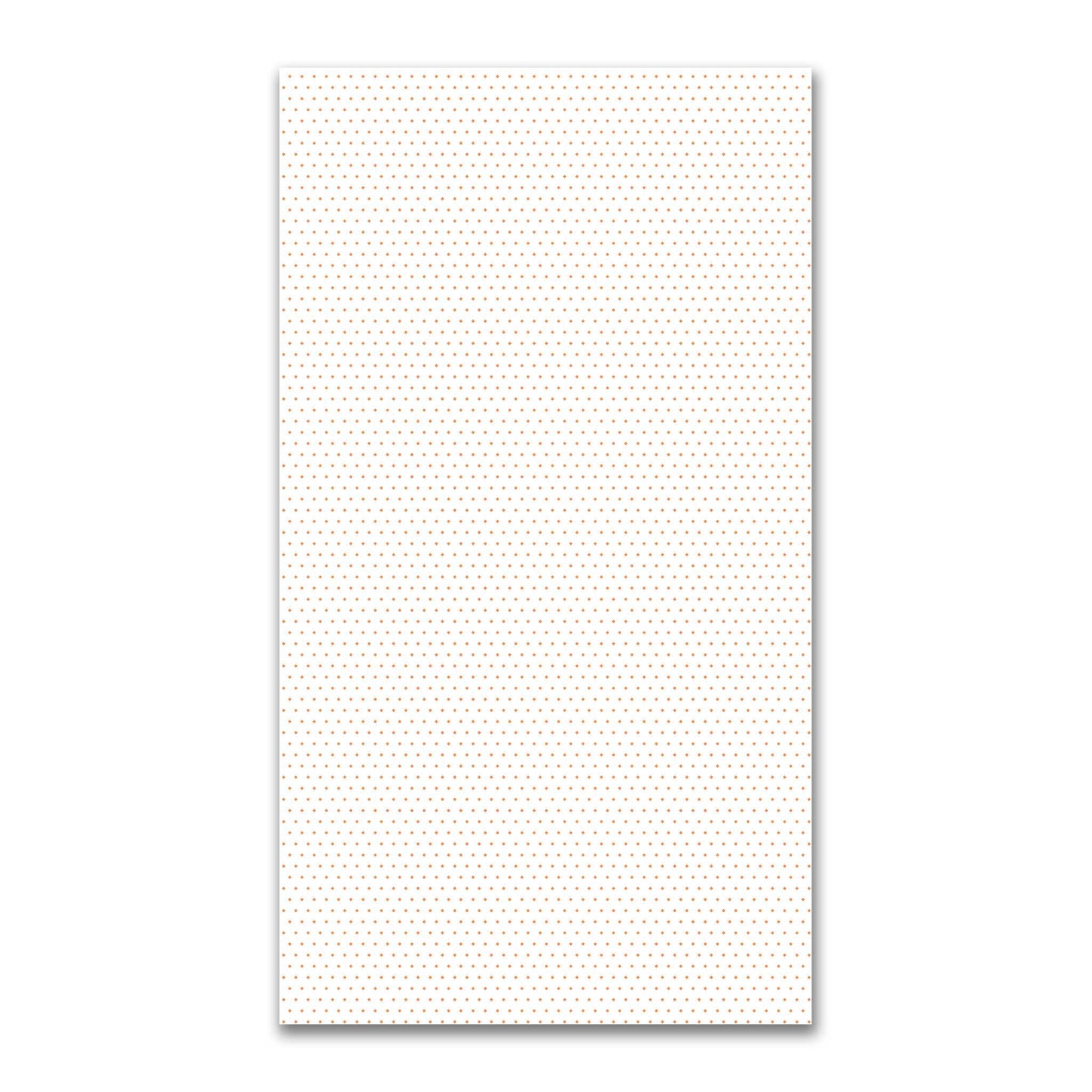 White Spun Polyester Fabric with Fine Orange Diamonds #FASP-1181-111