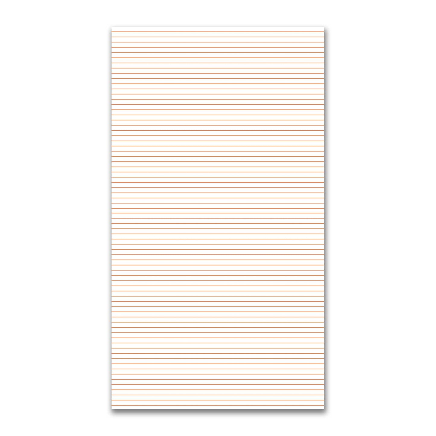 White Spun Polyester Fabric with Fine Orange Stripes #FASP-1181-151