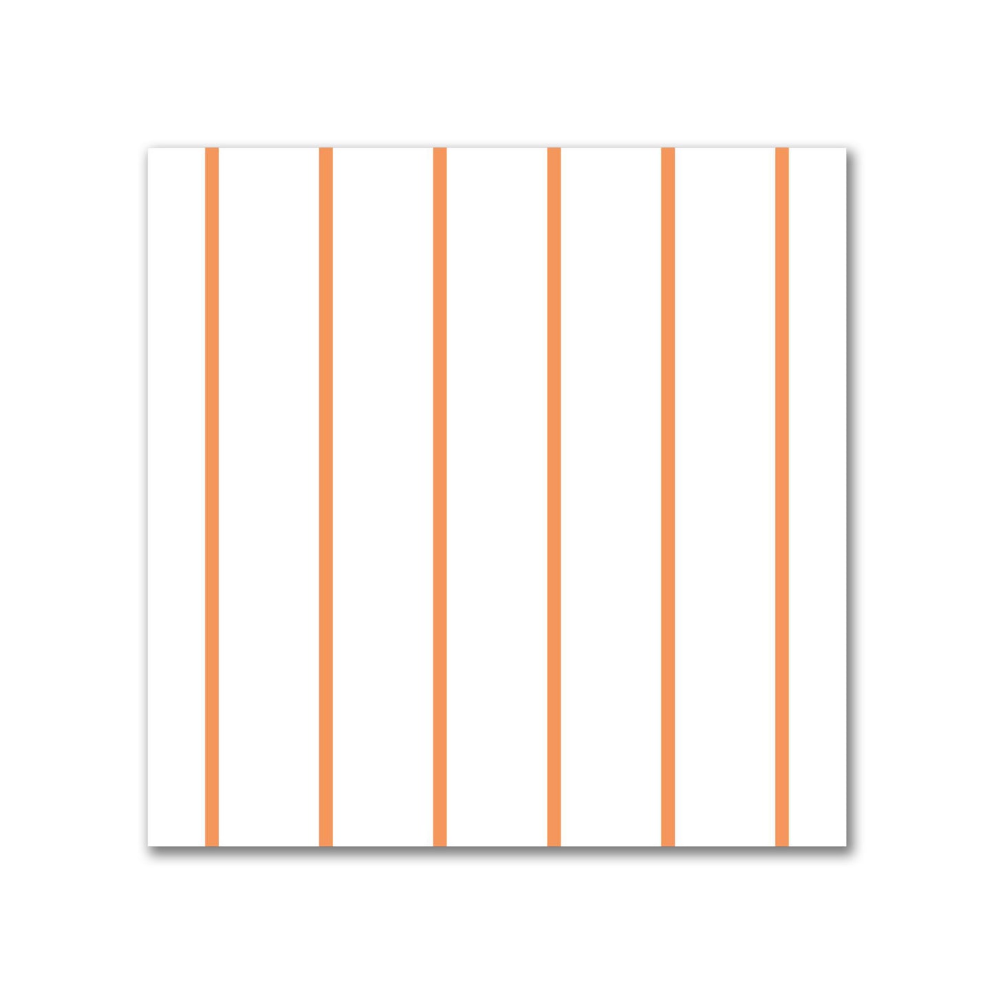 White Spun Polyester Fabric with Fine Orange Stripes #FASP-1181-151