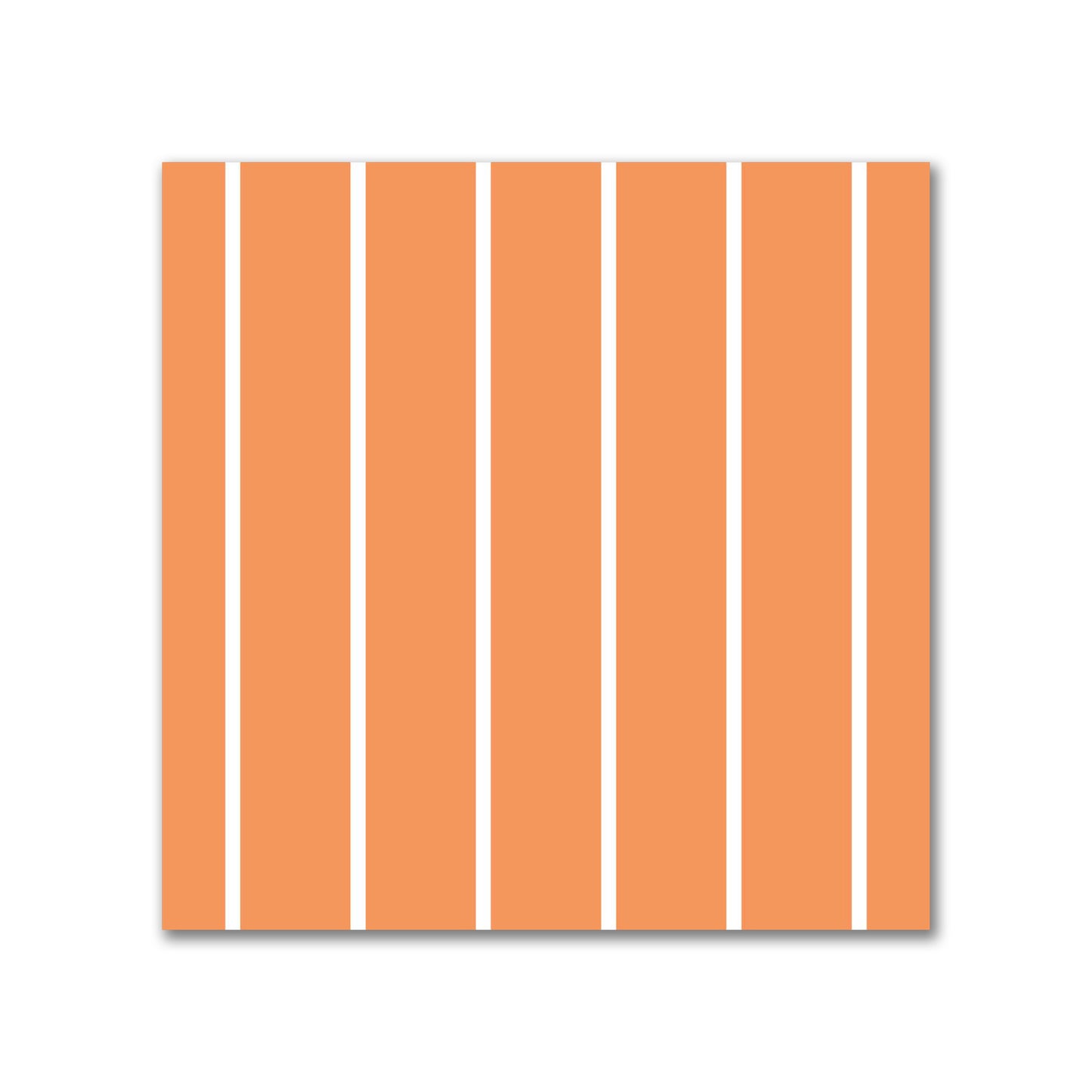 Spun Polyester Fabric with Fine White Stripes on Orange #FASP-1181-152