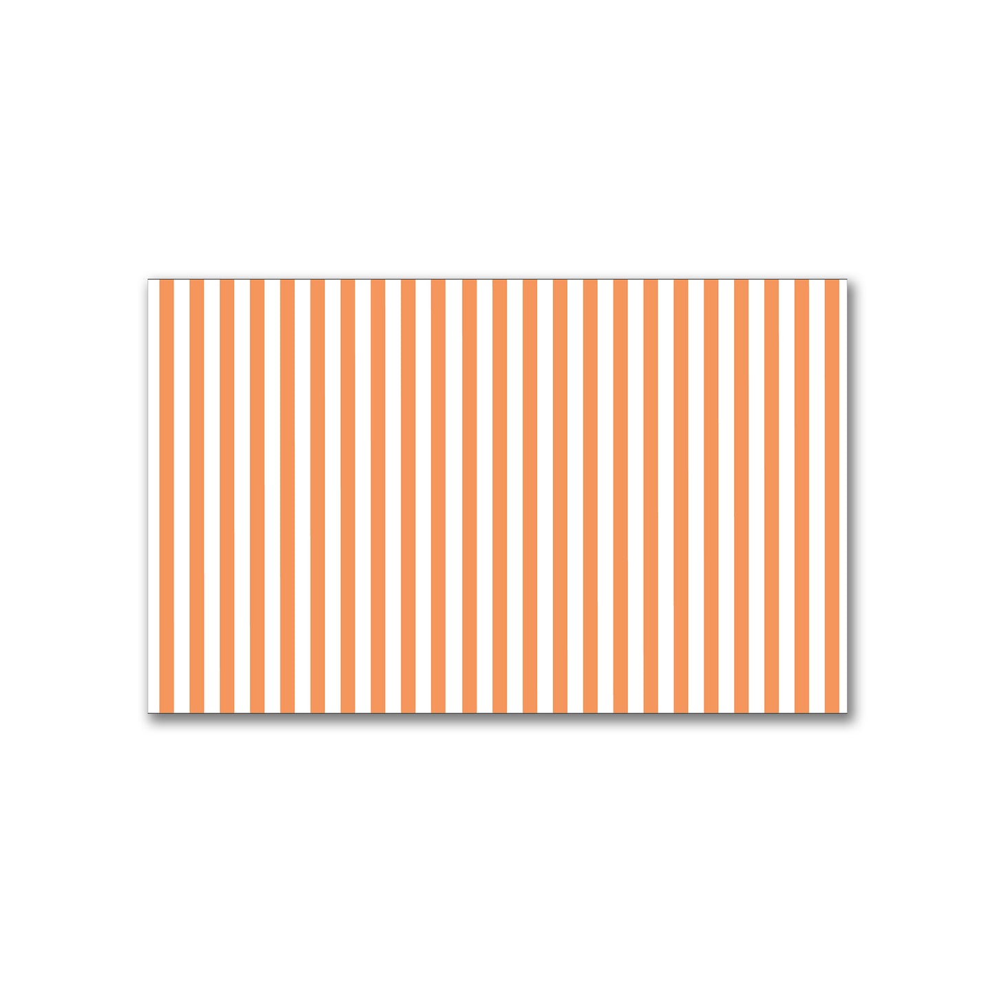 White Spun Polyester Fabric with Thin Orange Bars #FASP-1181-241