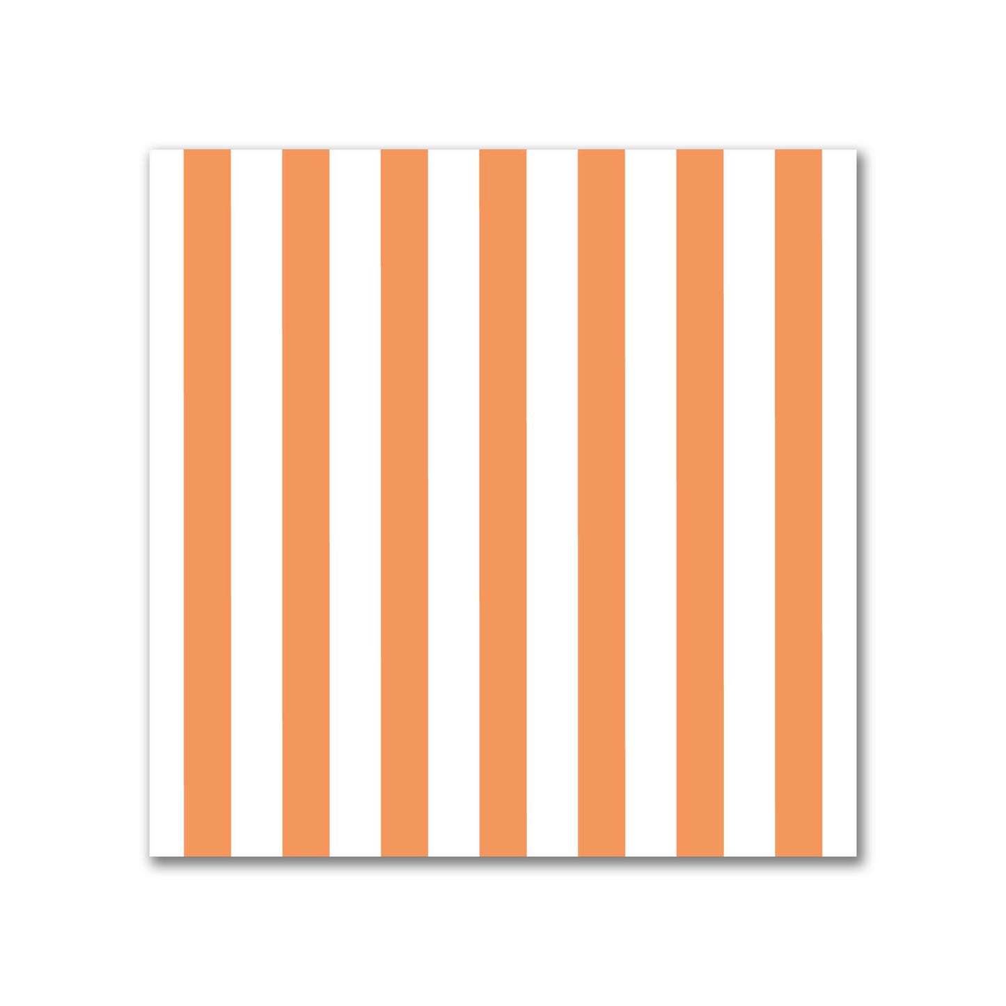 White Spun Polyester Fabric with Thin Orange Bars #FASP-1181-241