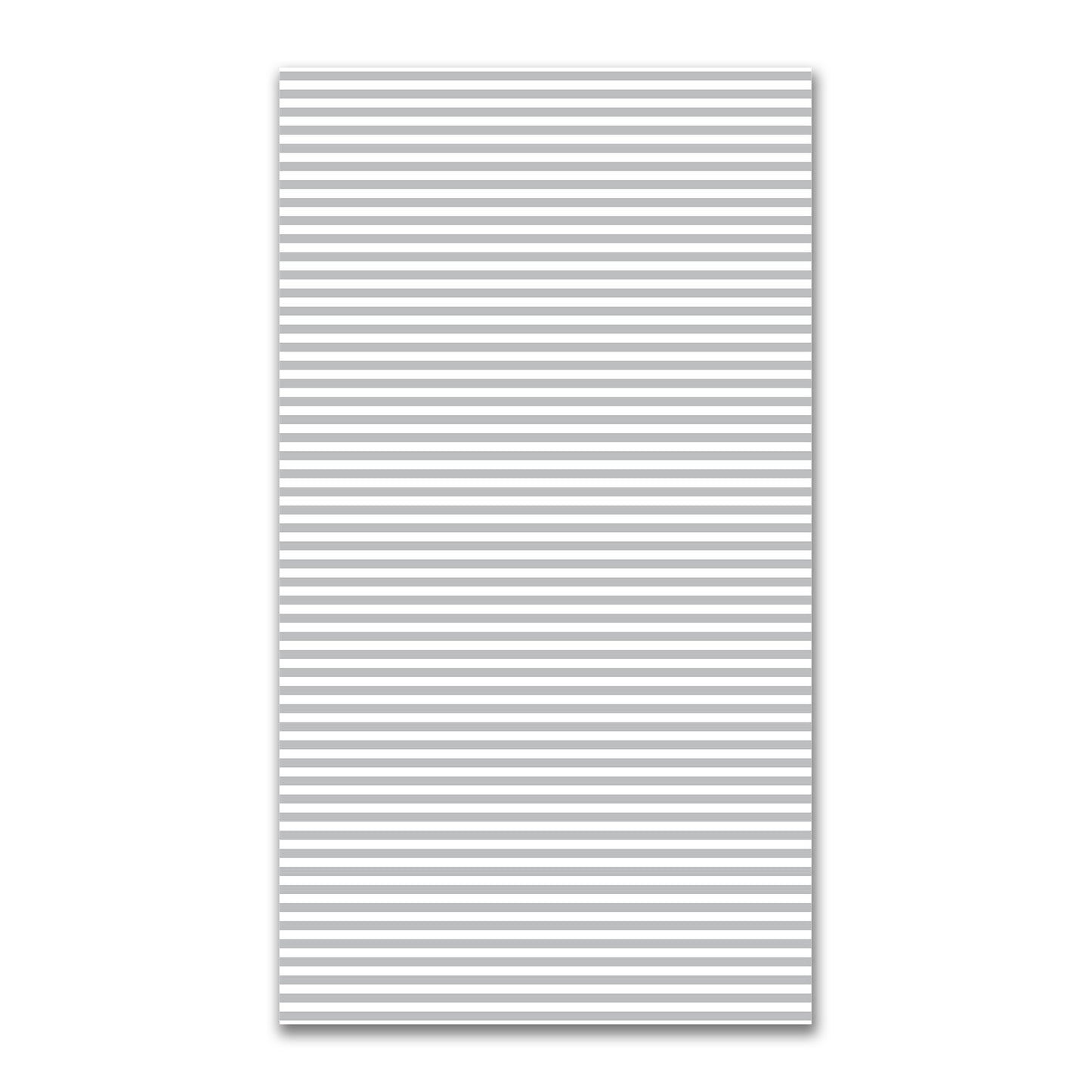 White Spun Polyester Fabric with Grey Bars #FASP-1203-051
