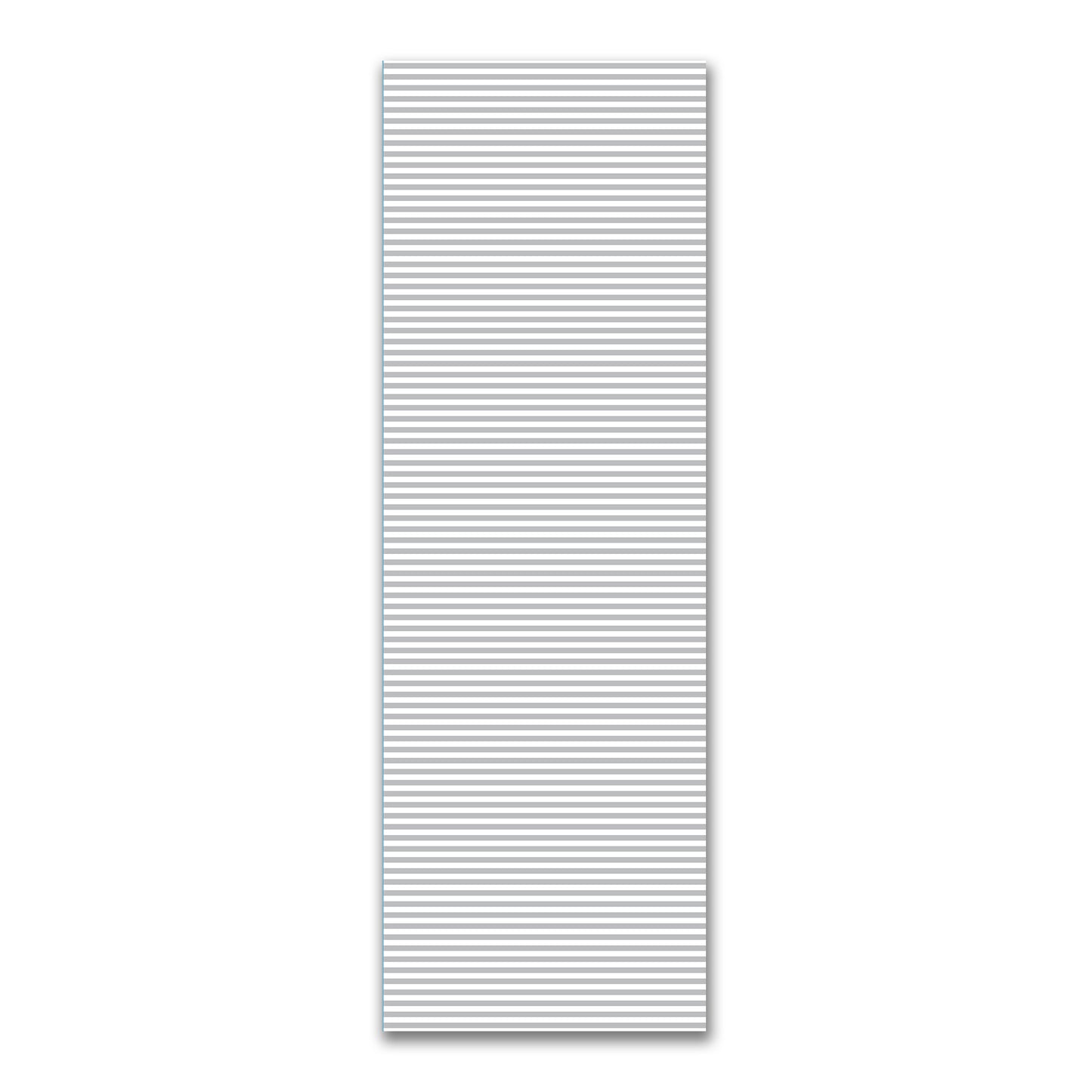 White Spun Polyester Fabric with Grey Bars #FASP-1203-051