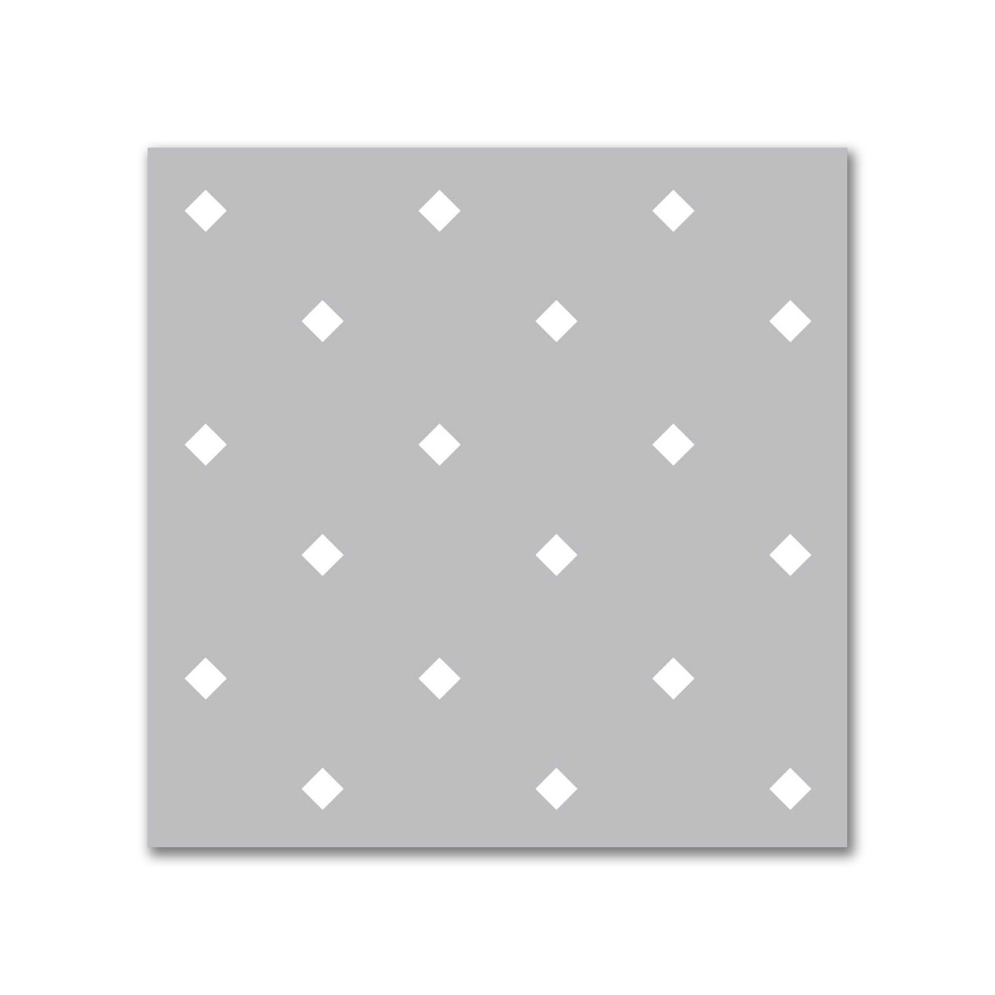 Spun Polyester Fabric with White Diamonds on Grey #FASP-1203-102