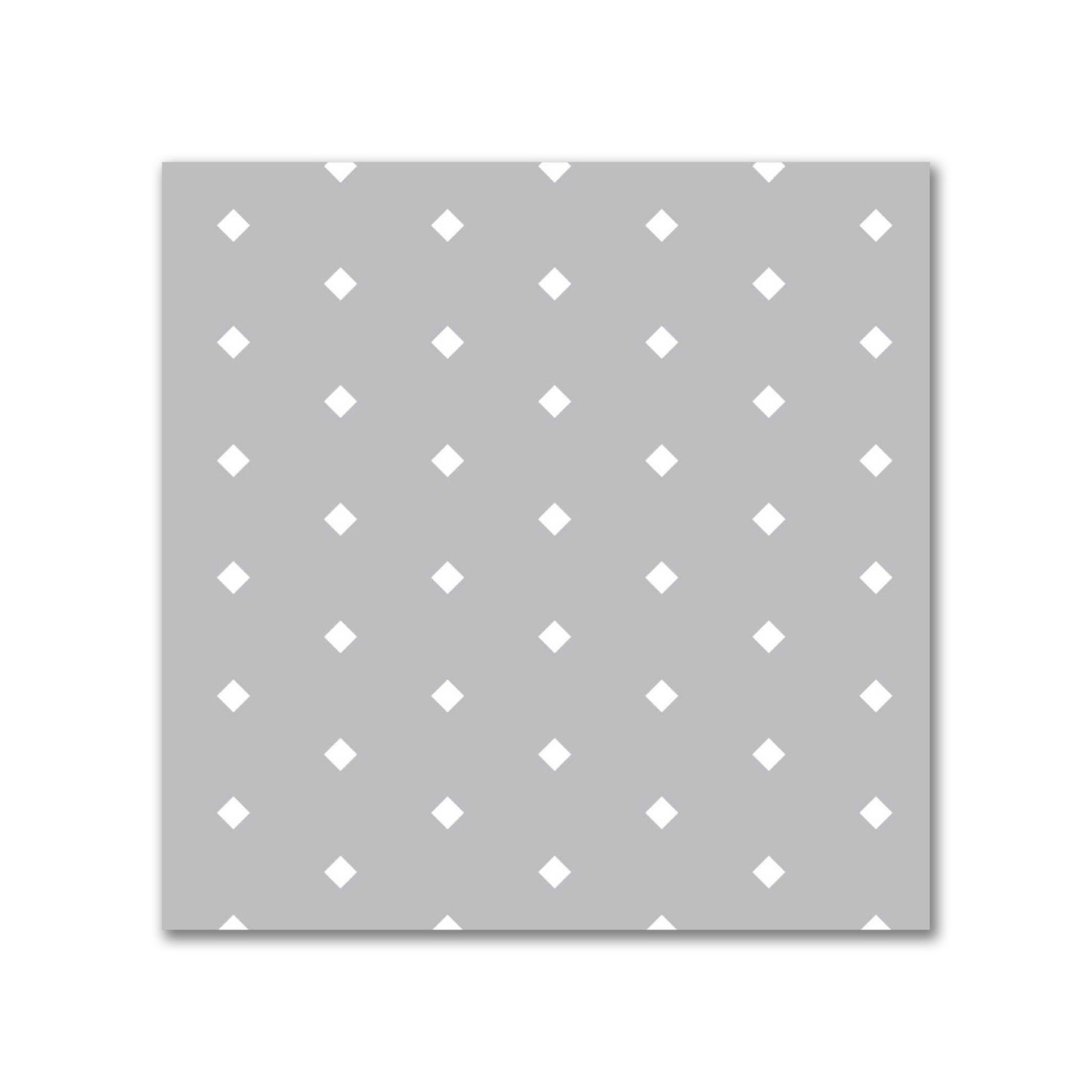 Spun Polyester Fabric with Fine White Diamonds on Grey #FASP-1203-112