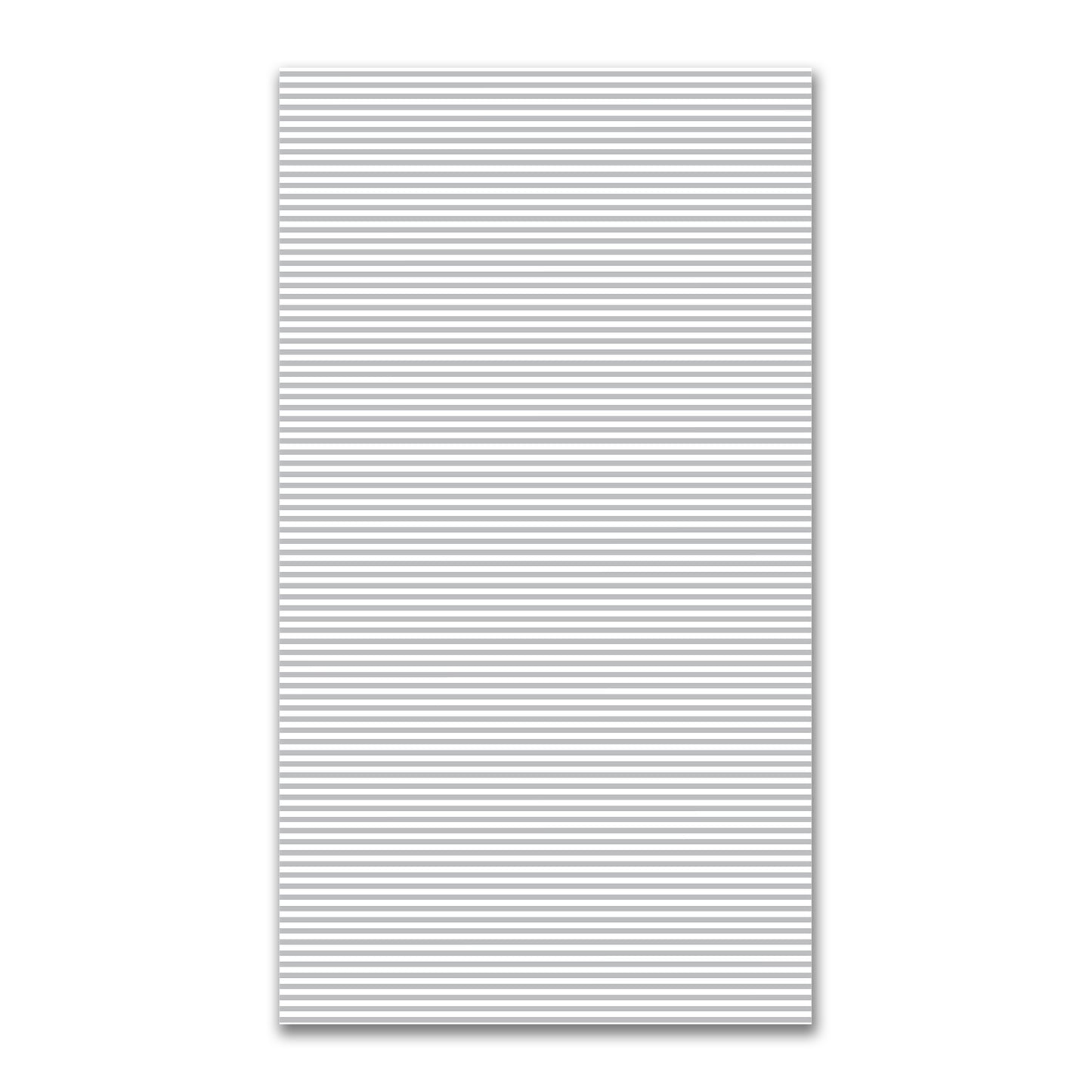White Spun Polyester Fabric with Thin Grey Bars #FASP-1203-241