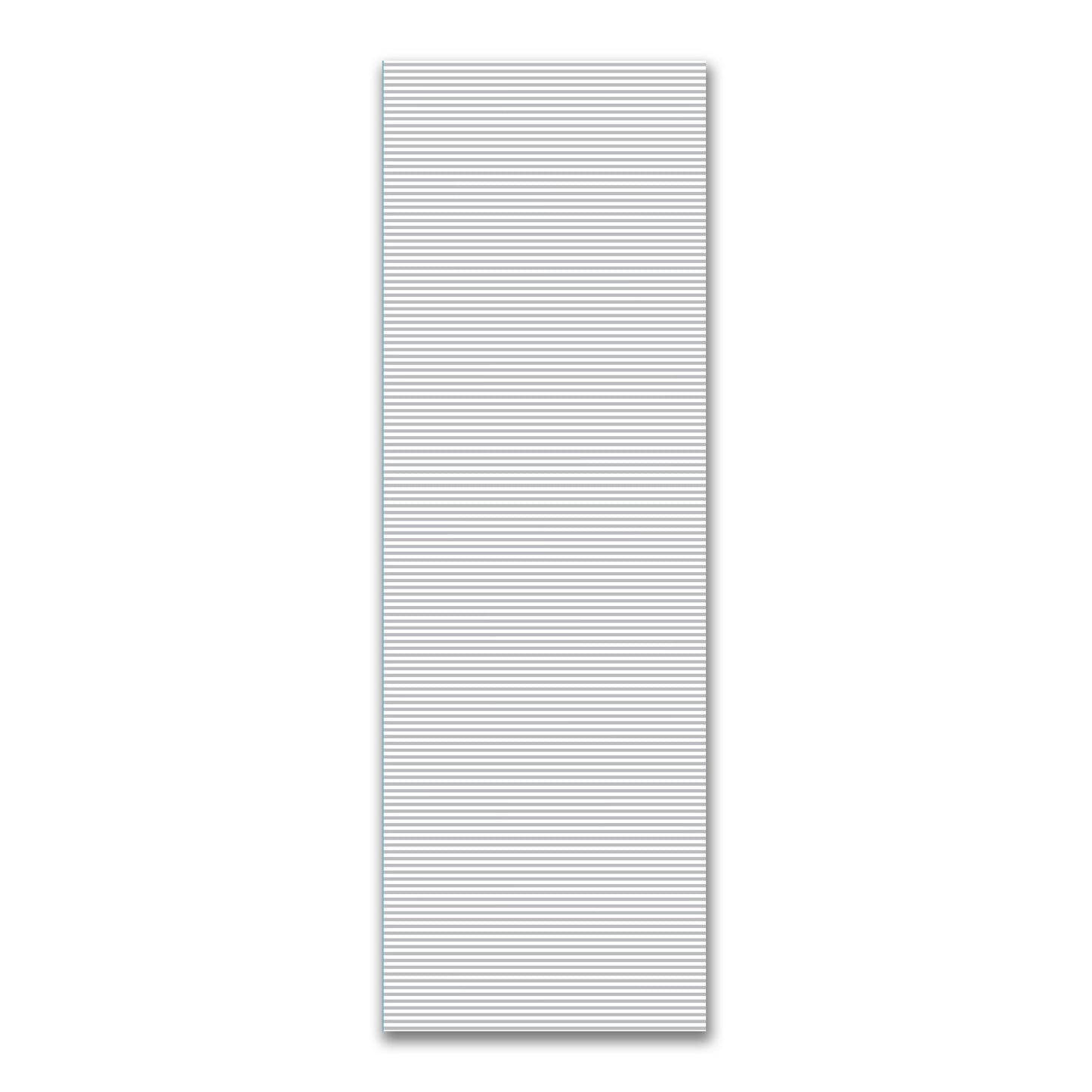 White Spun Polyester Fabric with Thin Grey Bars #FASP-1203-241