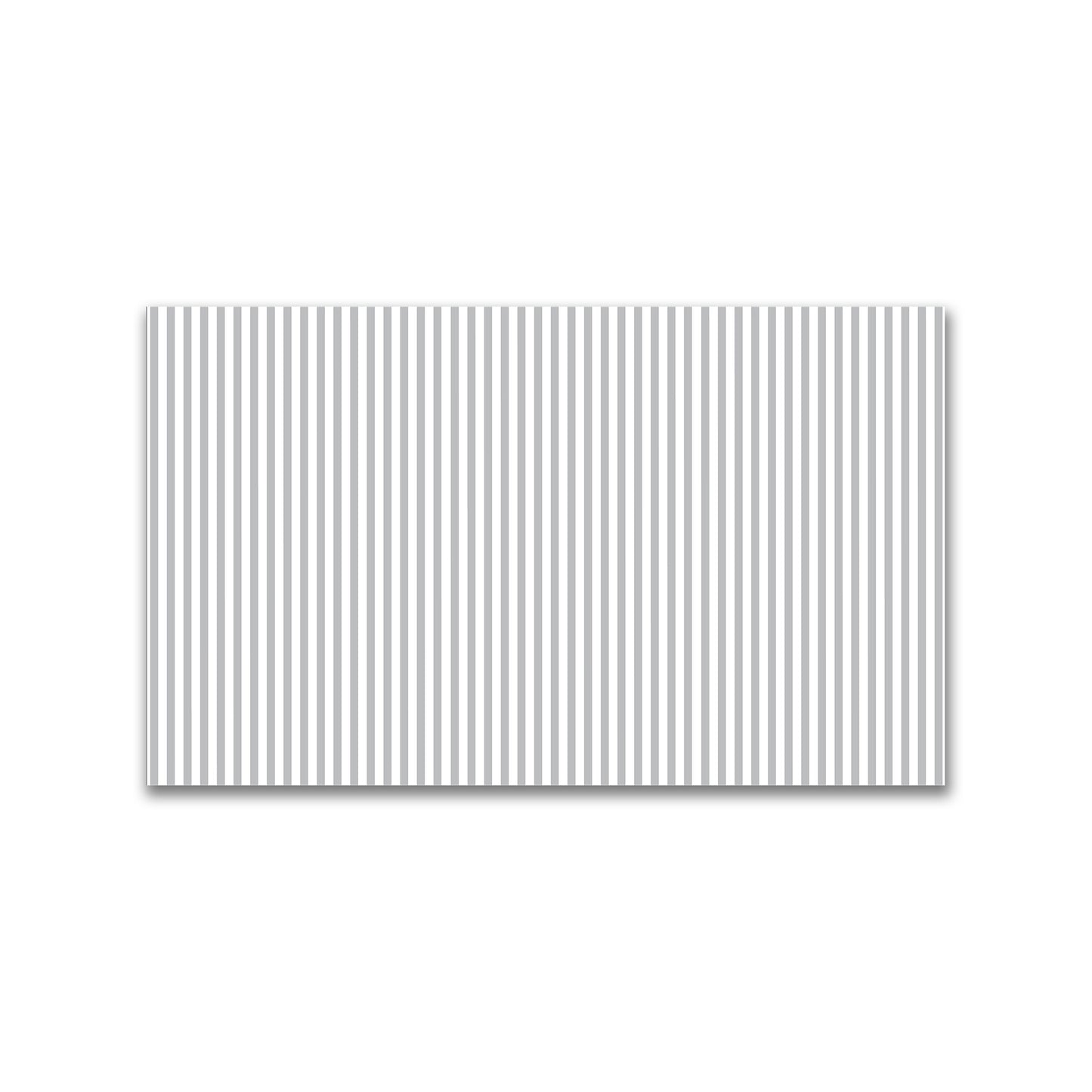 White Spun Polyester Fabric with Thin Grey Bars #FASP-1203-241