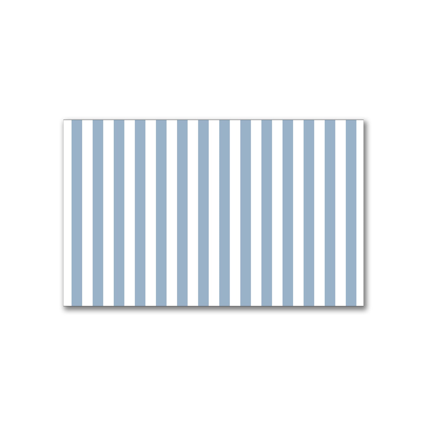 White Spun Polyester Fabric with Blue Bars #FASP-1231-051