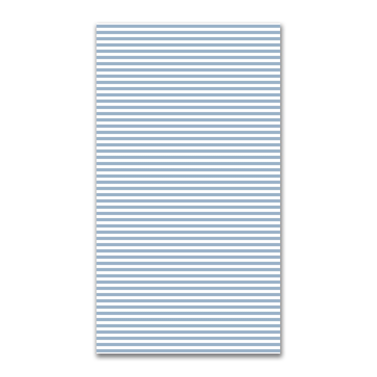 White Spun Polyester Fabric with Blue Bars #FASP-1231-051