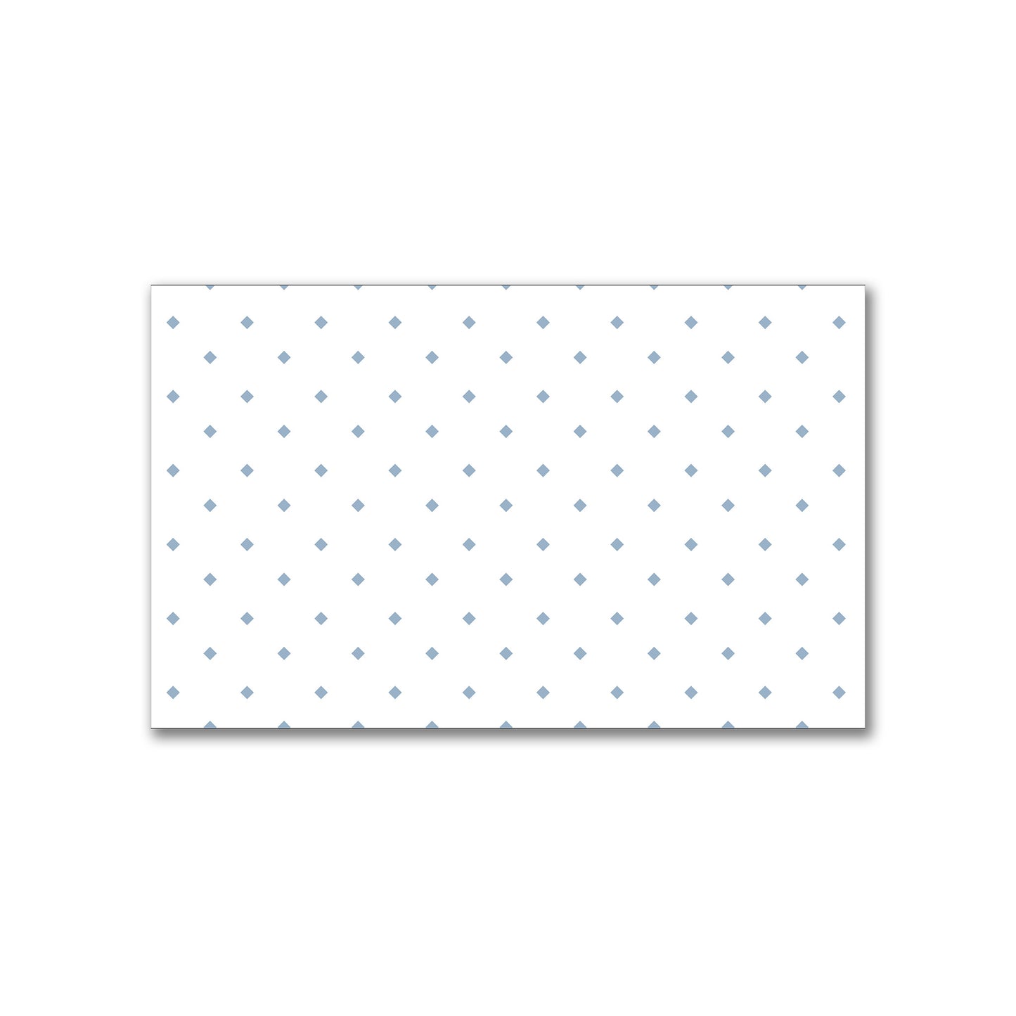 White Spun Polyester Fabric with Blue Diamonds #FASP-1231-101