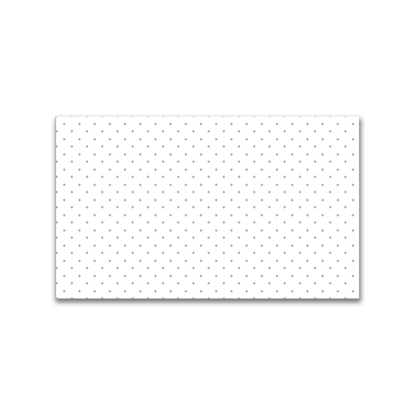 White Spun Polyester Fabric with Blue Diamonds #FASP-1231-101