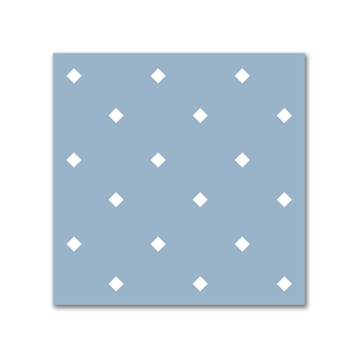 Spun Polyester Fabric with White Diamonds on Blue #FASP-1231-102