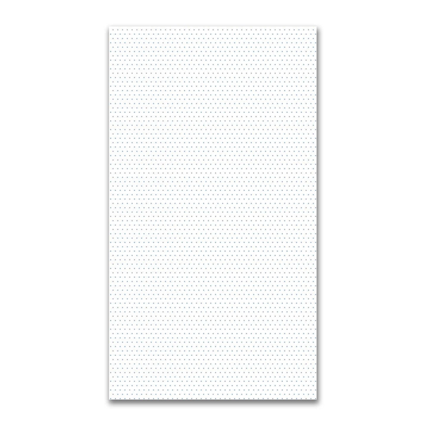 White Spun Polyester Fabric with Fine Blue Diamonds #FASP-1231-111