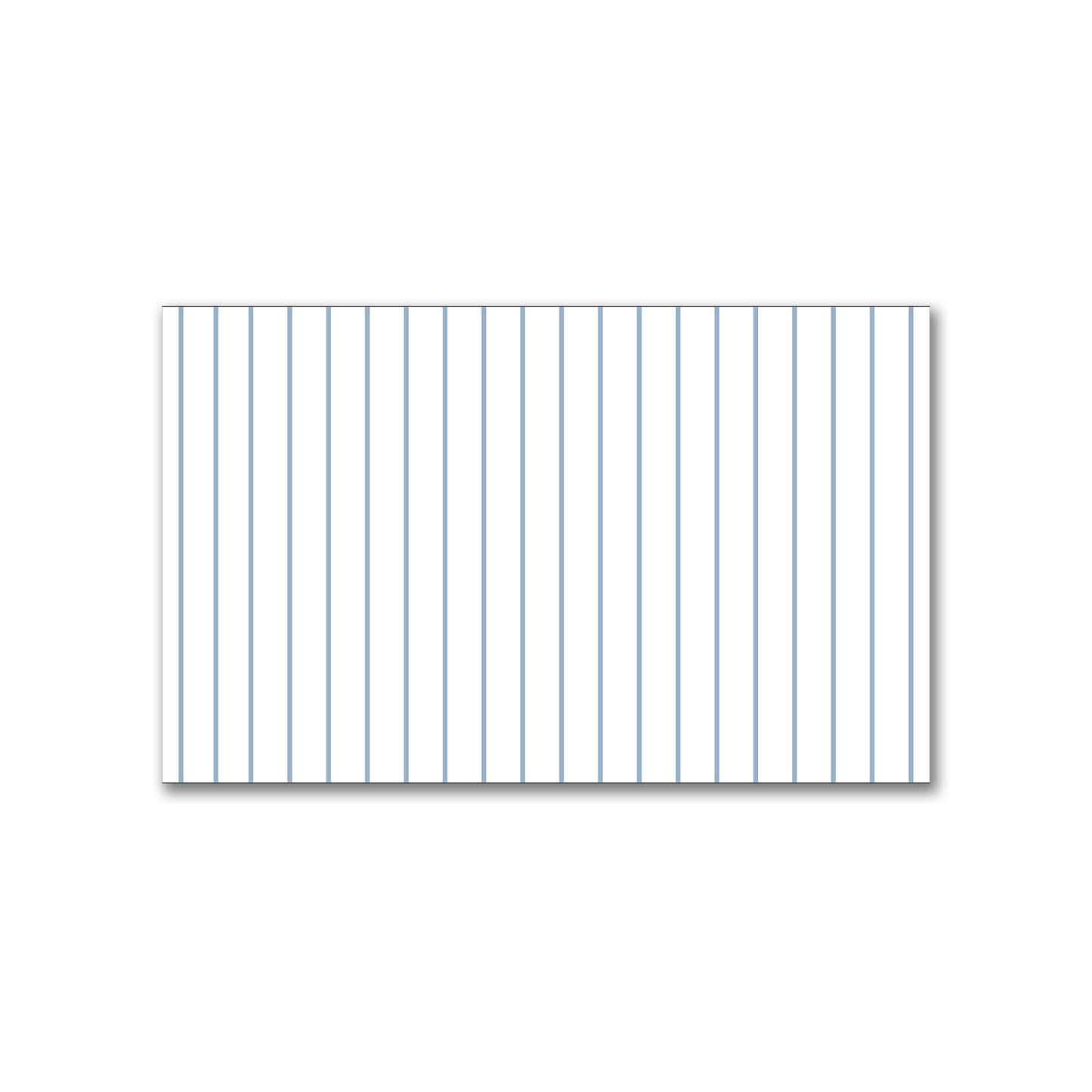 White Spun Polyester Fabric with Fine Blue Stripes #FASP-1231-151