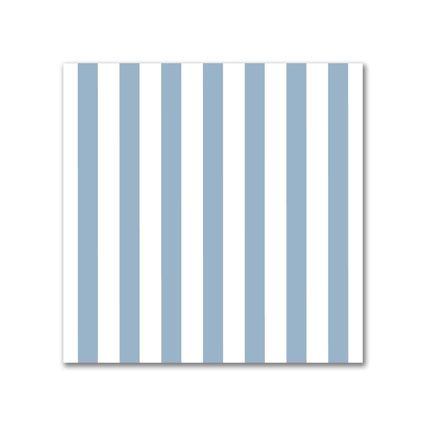White Spun Polyester Fabric with Thin Blue Bars #FASP-1231-241