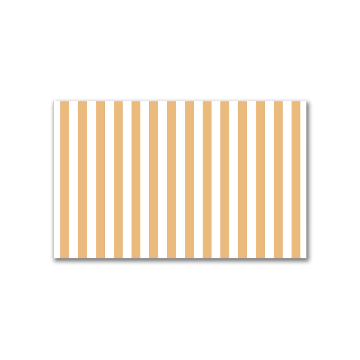 White Spun Polyester Fabric with Orange Bars #FASP-1232-051