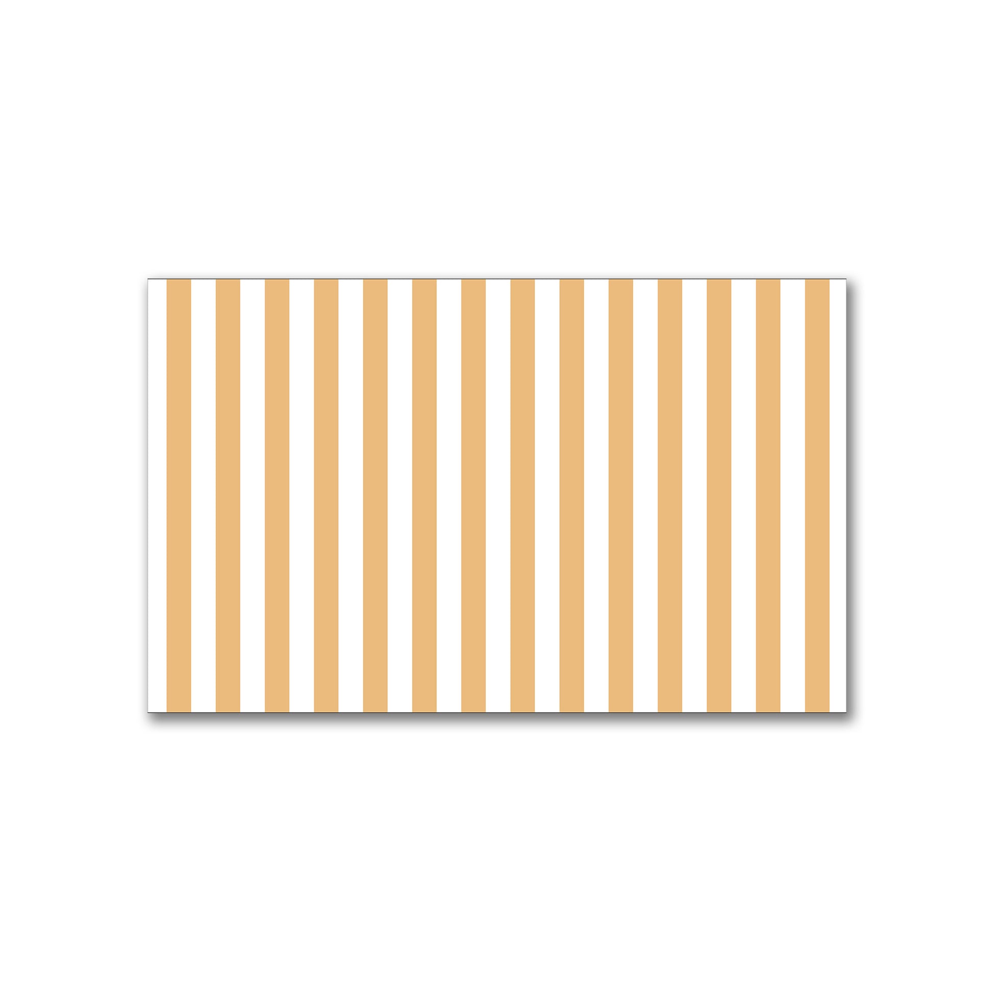 White Spun Polyester Fabric with Orange Bars | 29 x 18 inches