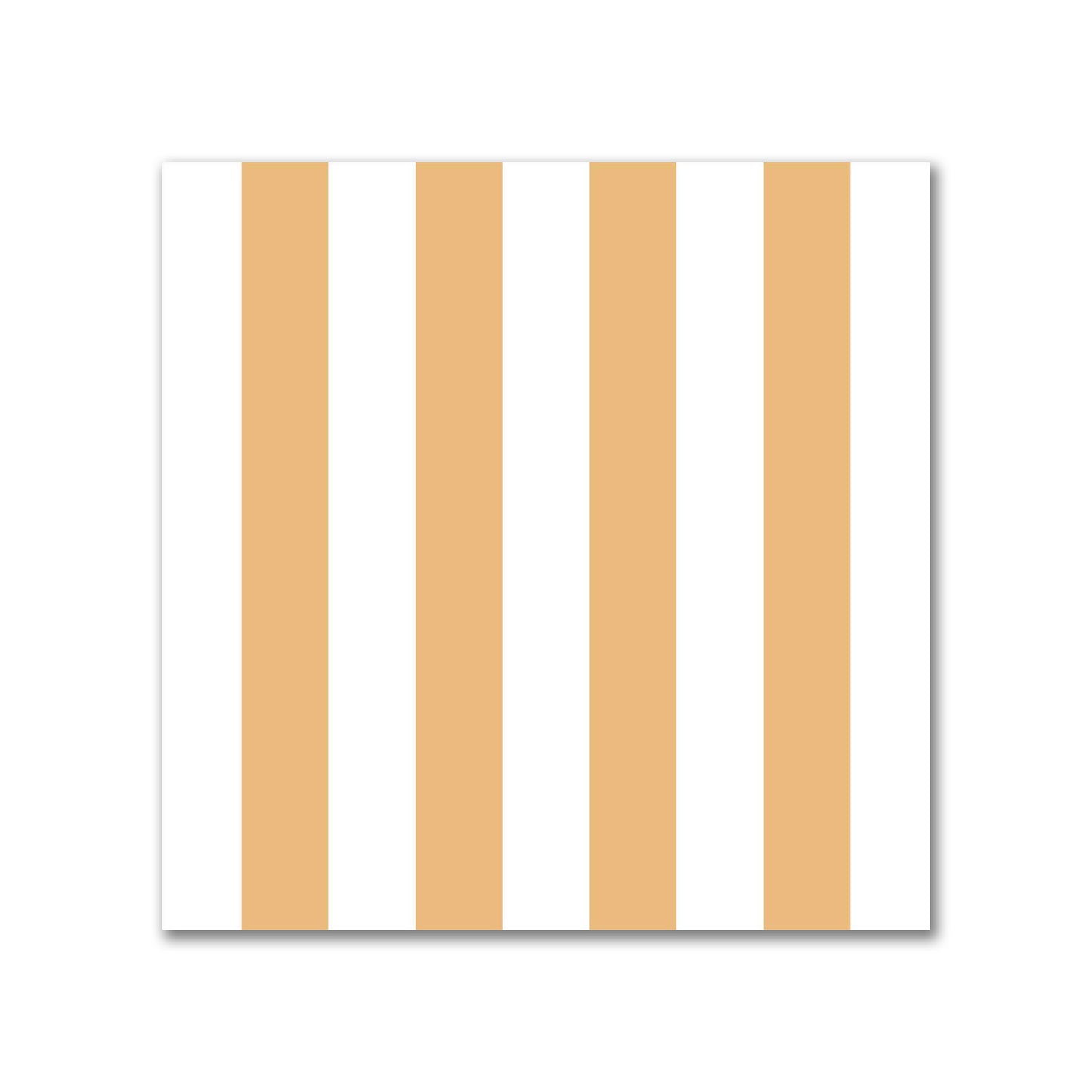 White Spun Polyester Fabric with Orange Bars #FASP-1232-051