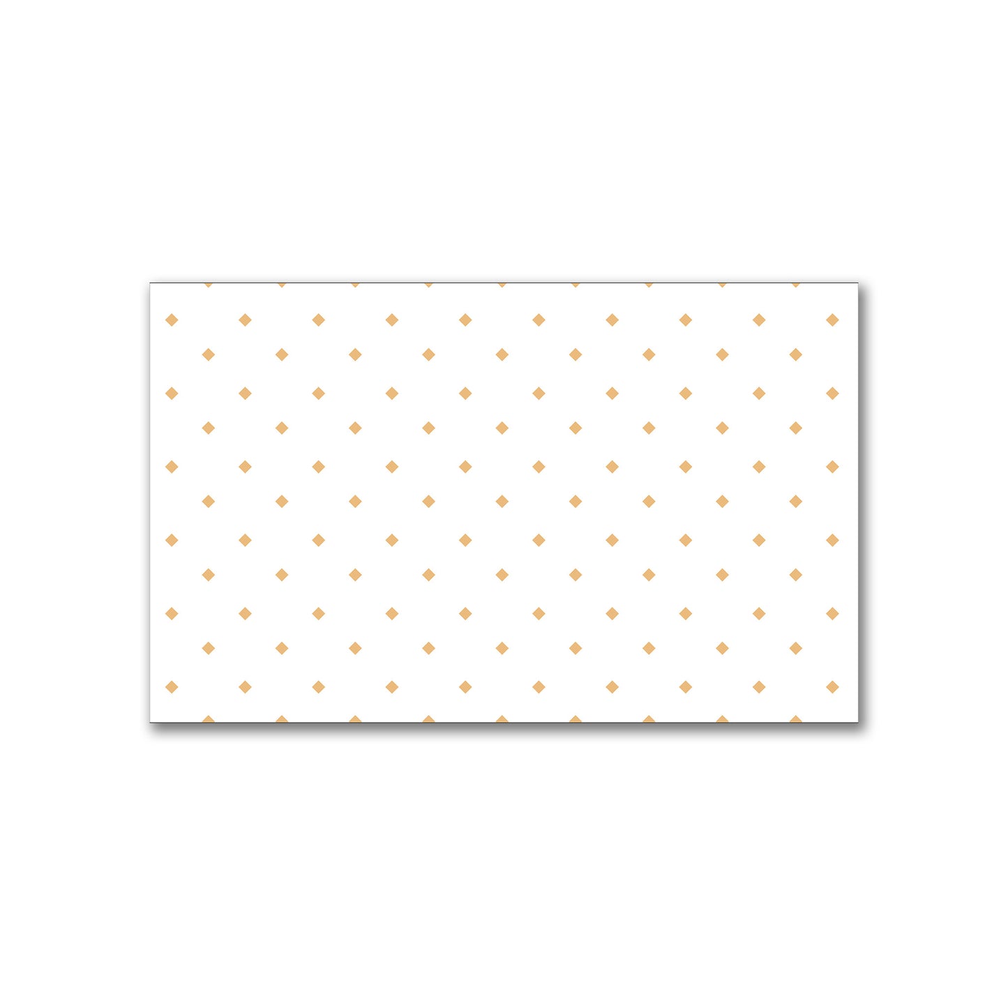 White Spun Polyester Fabric with Orange Diamonds #FASP-1232-101