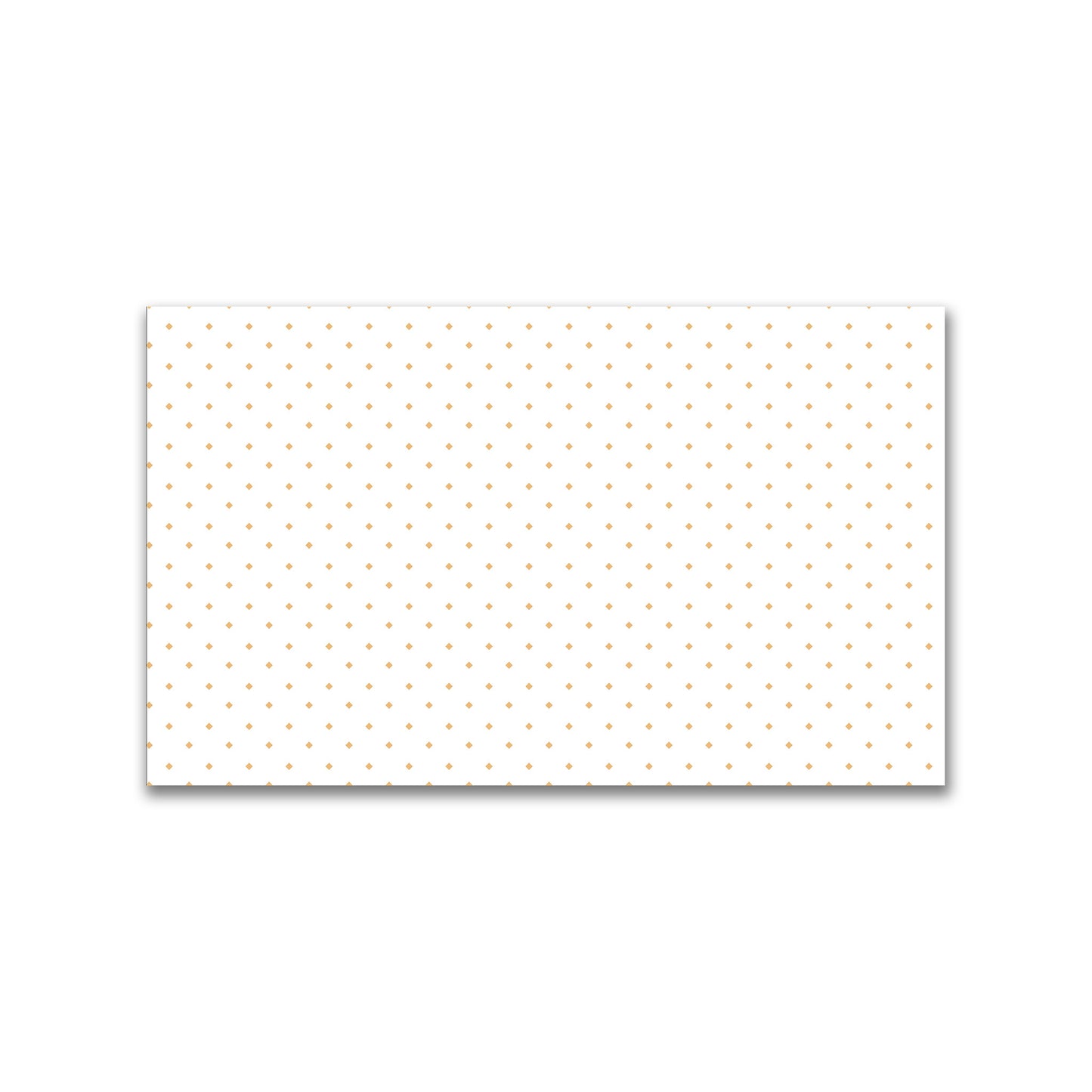 White Spun Polyester Fabric with Orange Diamonds #FASP-1232-101
