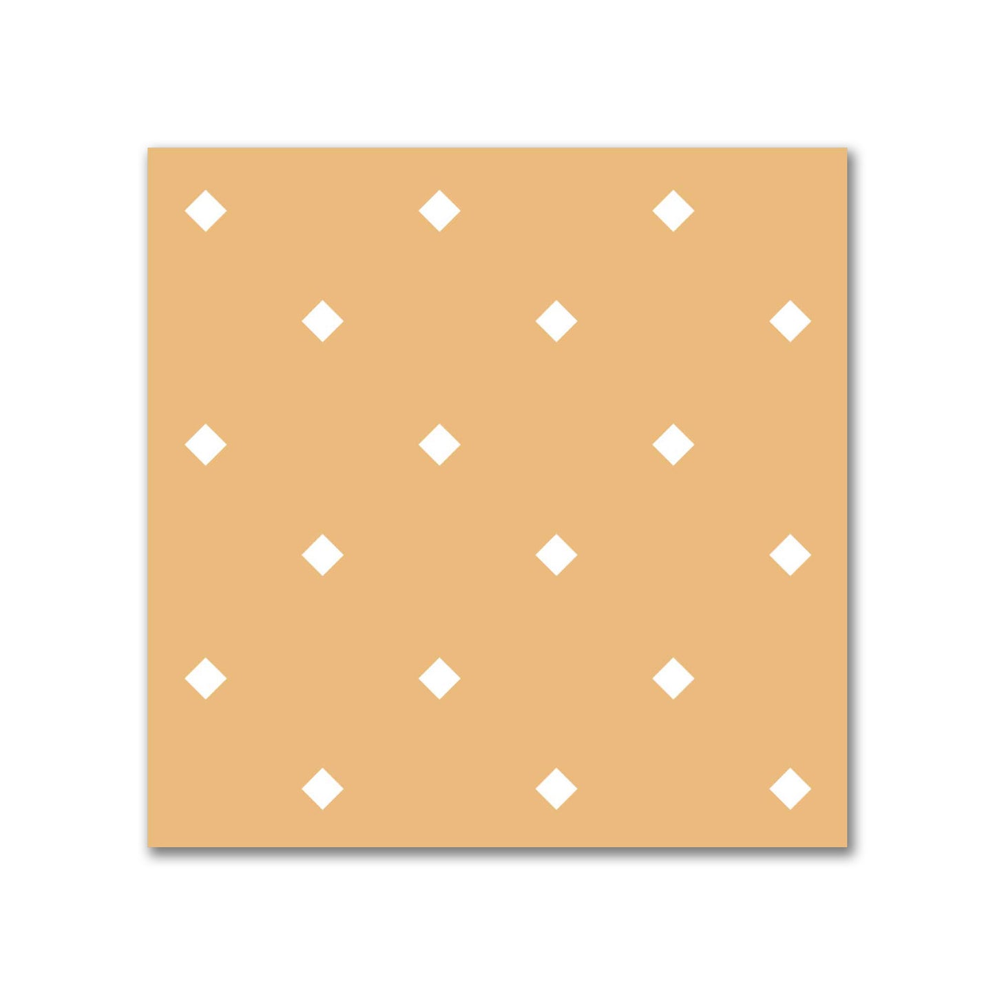 Spun Polyester Fabric with White Diamonds on Orange #FASP-1232-102