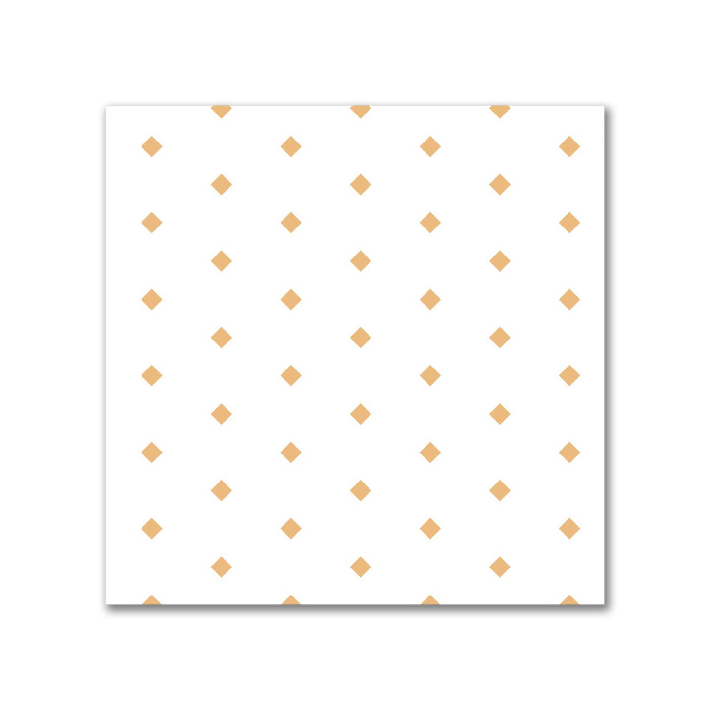 White Spun Polyester Fabric with Fine Orange Diamonds #FASP-1232-111