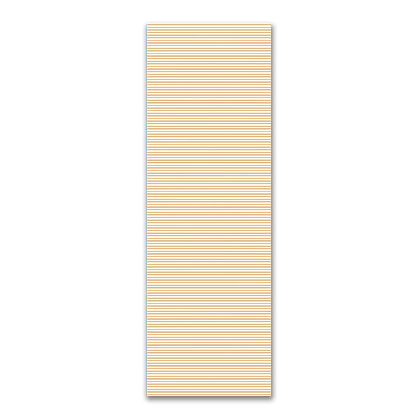 White Spun Polyester Fabric with Thin Orange Bars #FASP-1232-241