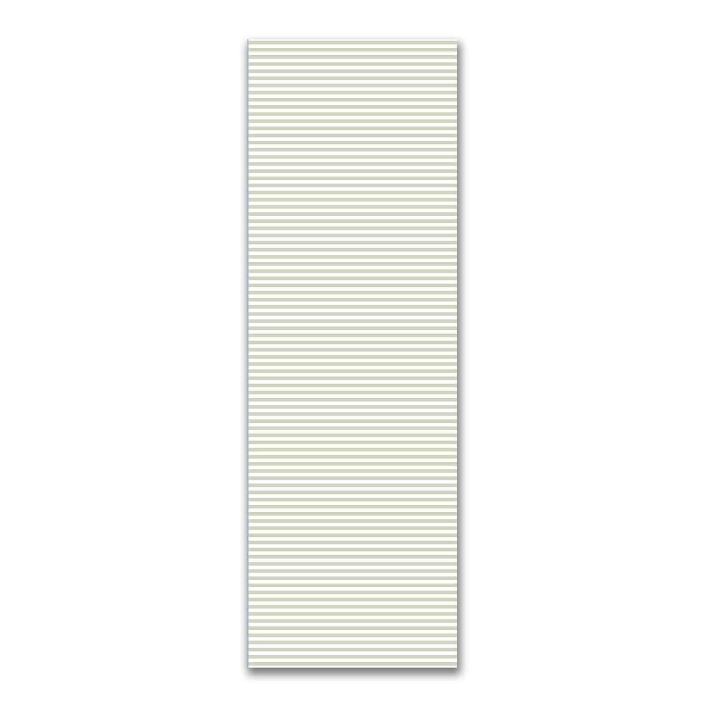 White Spun Polyester Fabric with Pale Green Bars #FASP-1241-051