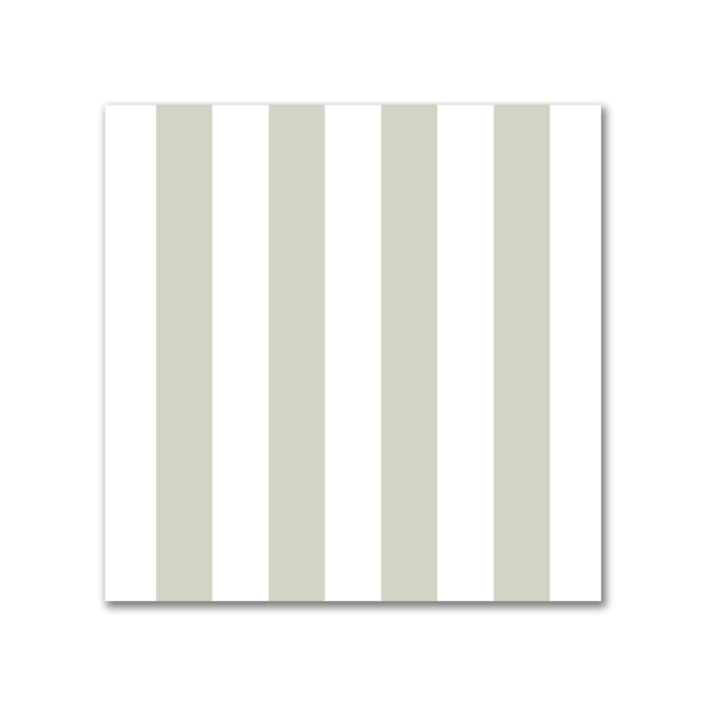White Spun Polyester Fabric with Pale Green Bars #FASP-1241-051