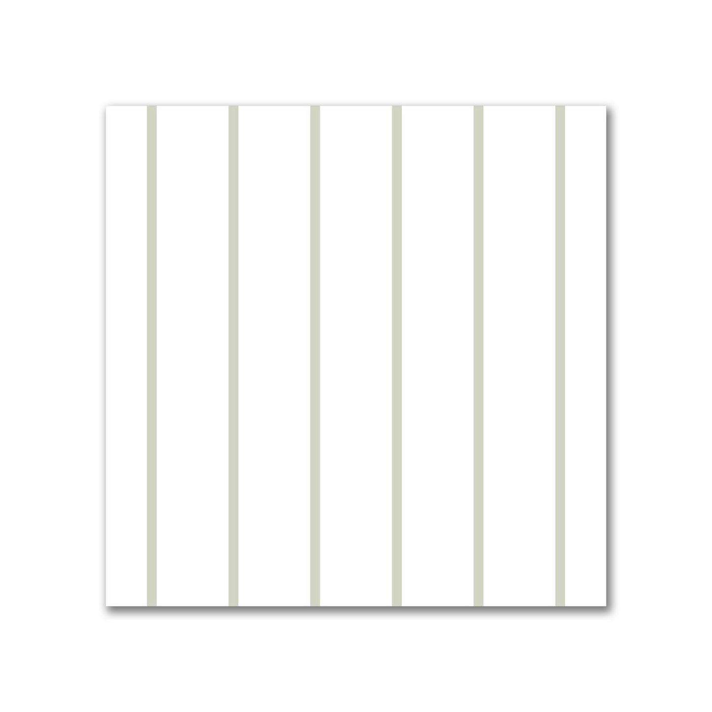 White Spun Polyester Fabric with Fine Pale Green Stripes #FASP-1241-151