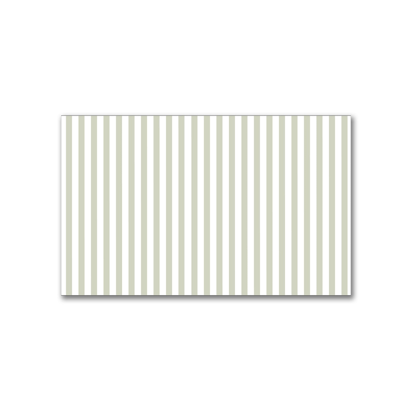 White Spun Polyester Fabric with Thin Pale Green Bars #FASP-1241-241