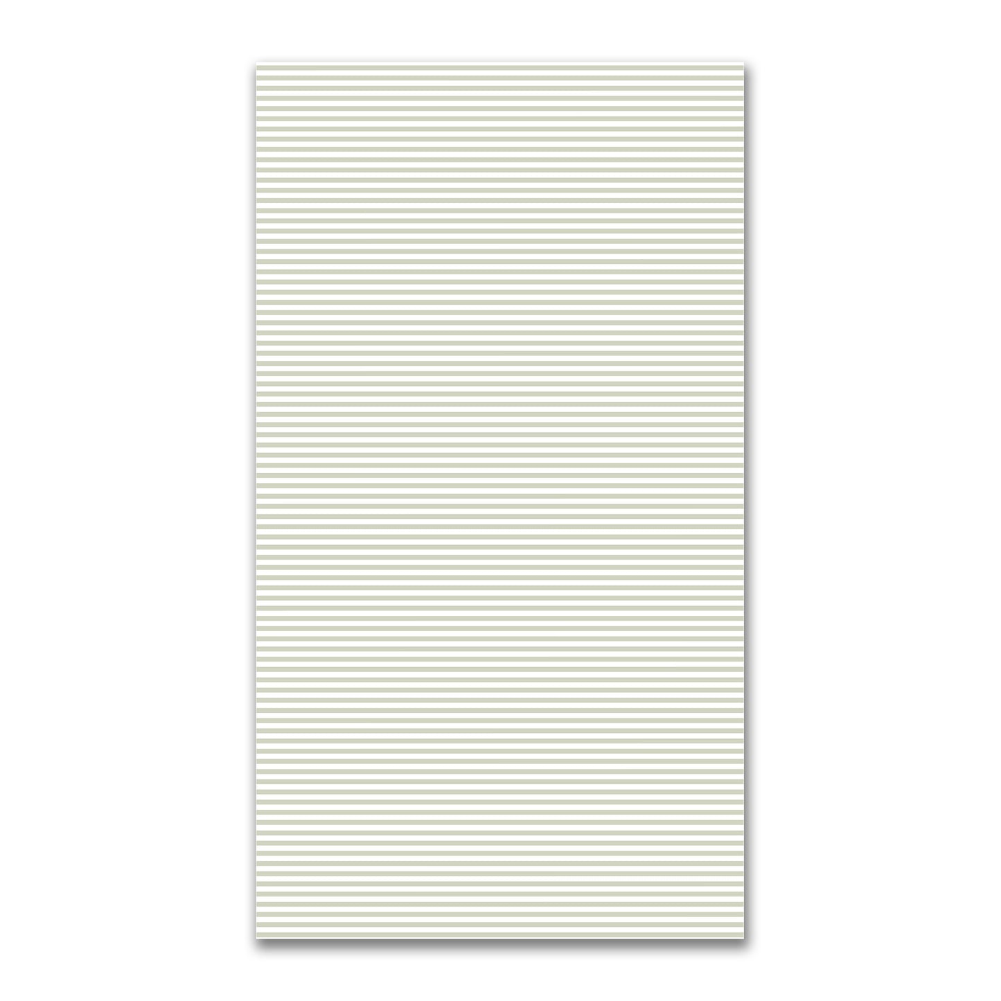 White Spun Polyester Fabric with Thin Pale Green Bars #FASP-1241-241