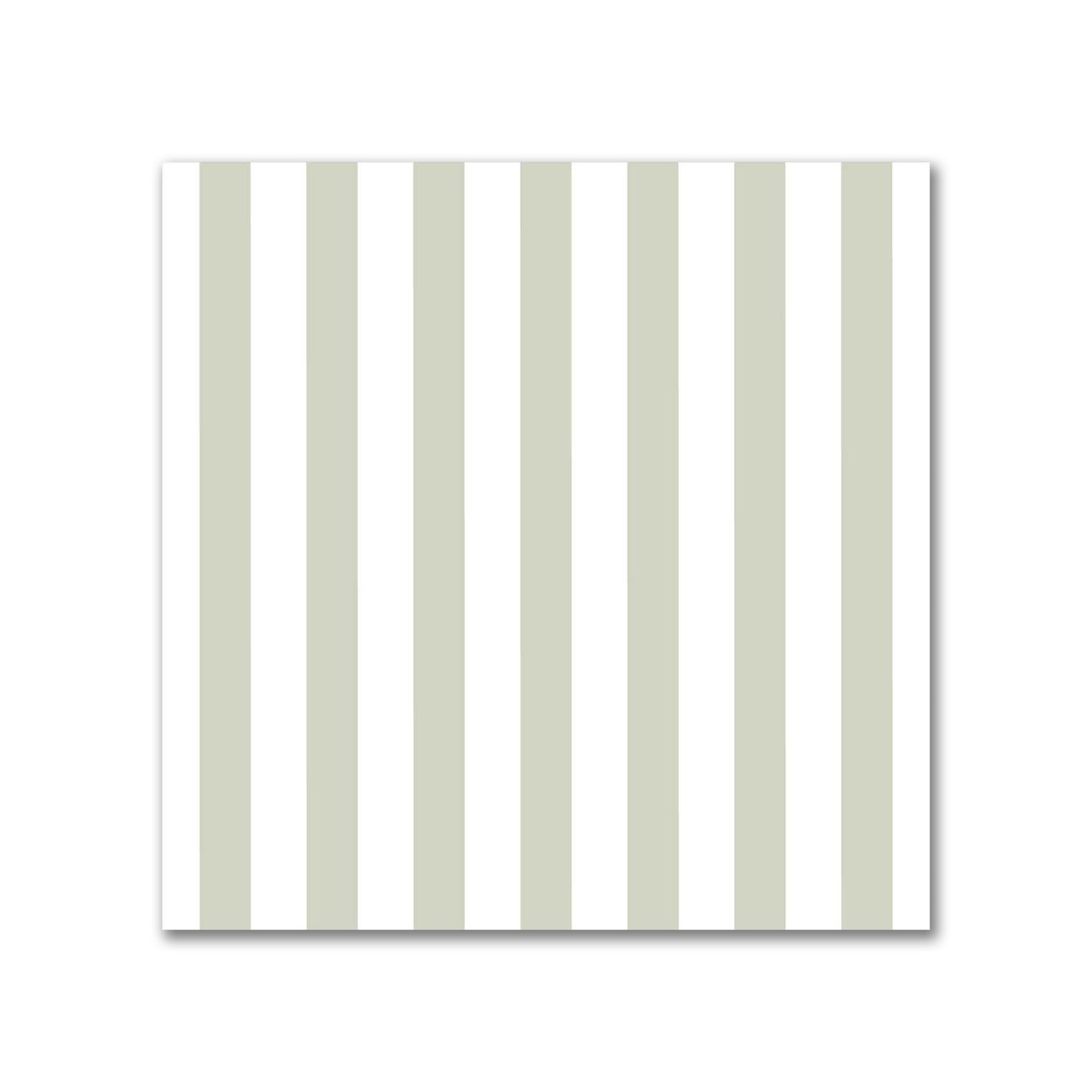 White Spun Polyester Fabric with Thin Pale Green Bars #FASP-1241-241