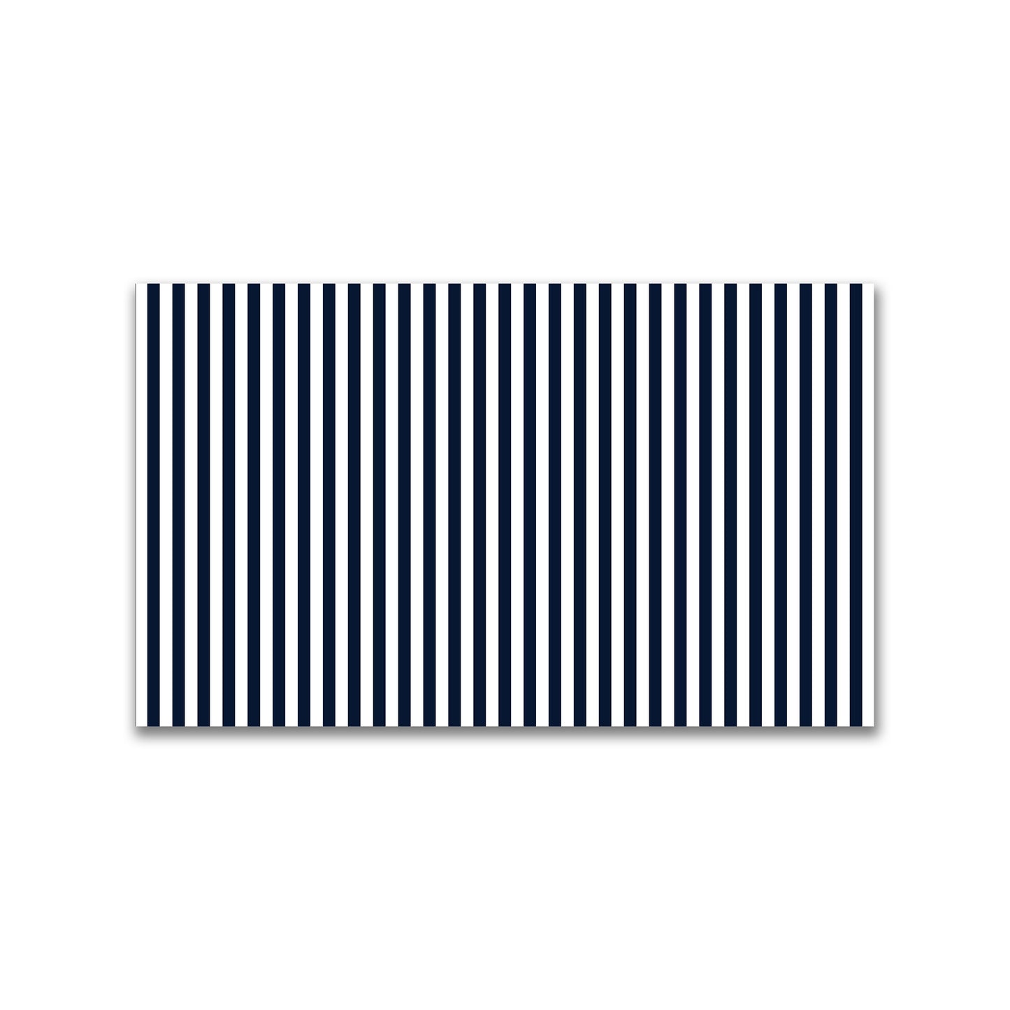 White Spun Polyester Fabric with Navy Blue Bars #FASP-1271-051