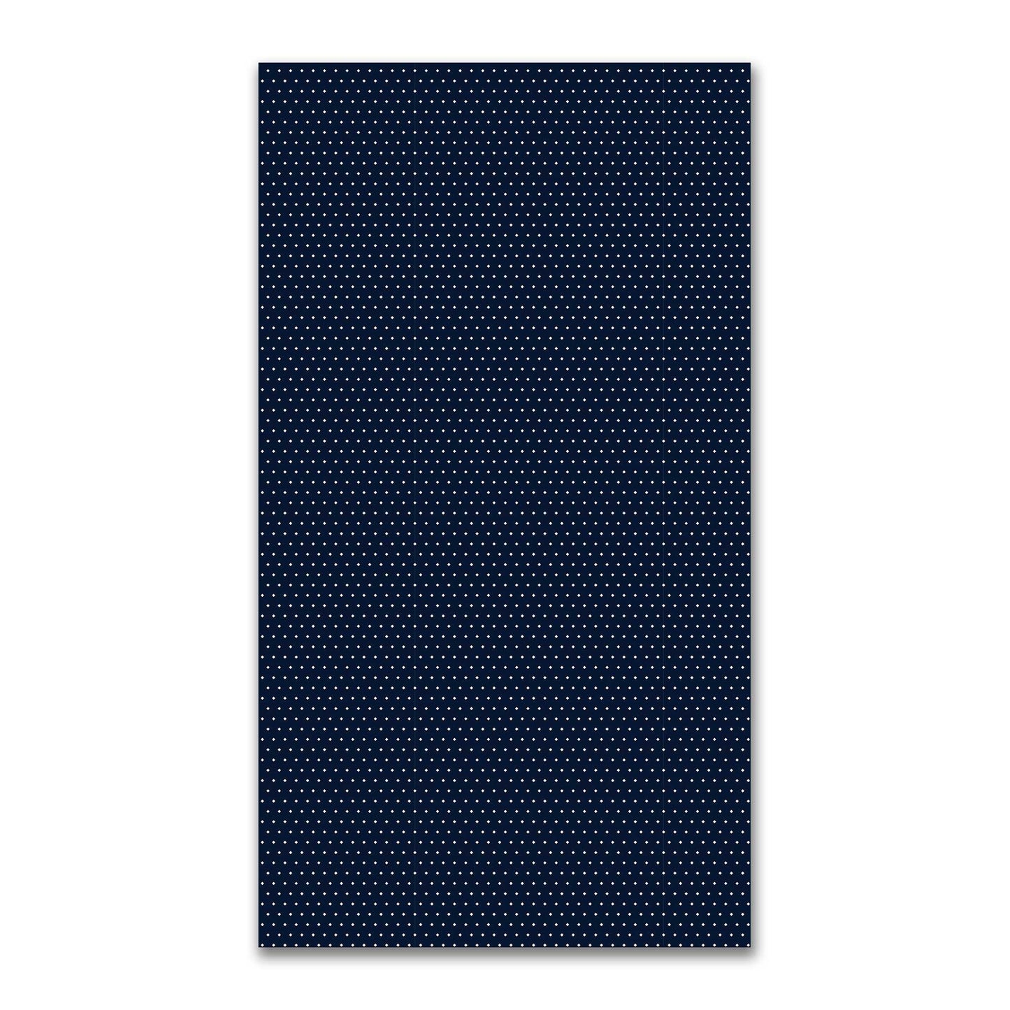 Spun Polyester Fabric with Fine Off-white Diamonds on Navy Blue #FASP-1271-112