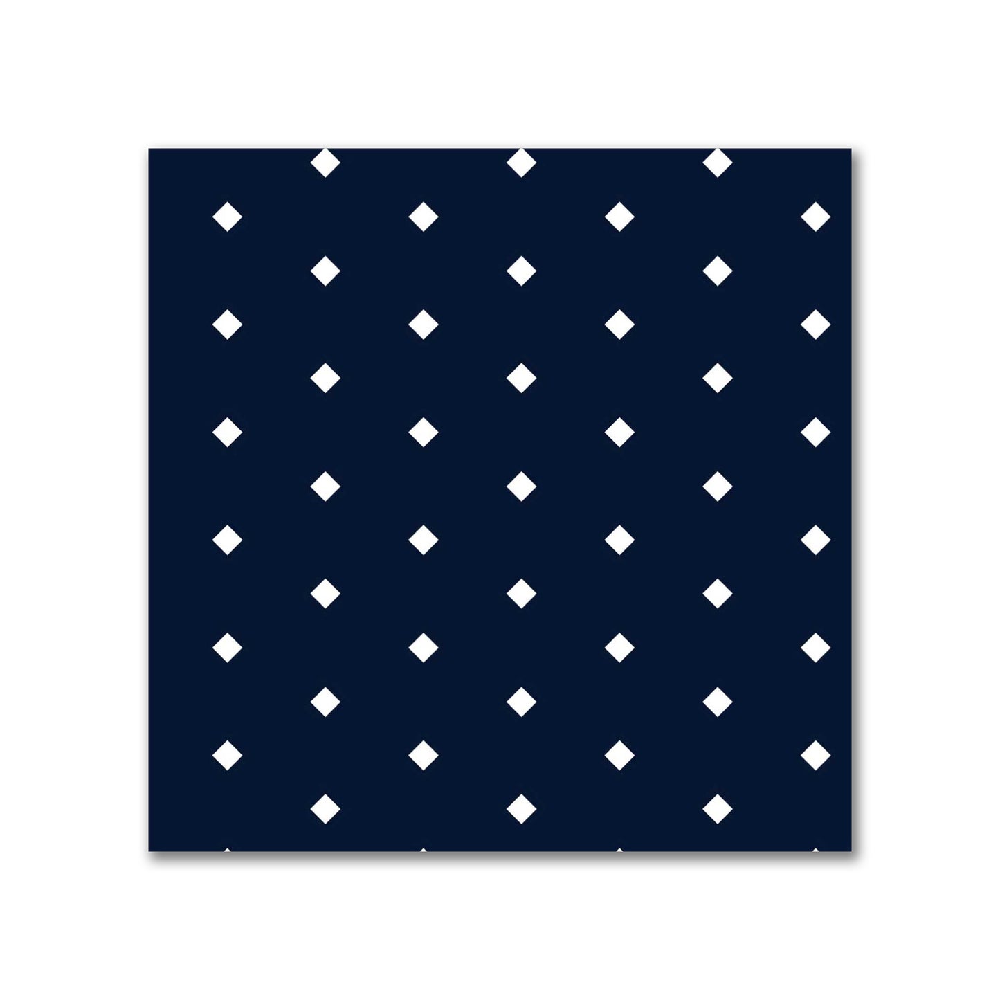 Spun Polyester Fabric with Fine Off-white Diamonds on Navy Blue #FASP-1271-112