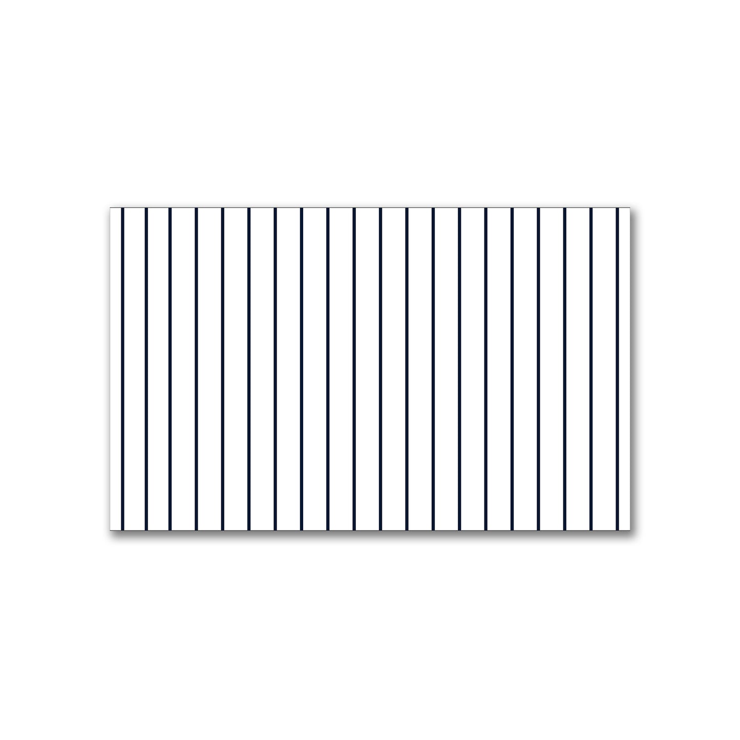 White Spun Polyester Fabric with Fine Navy Blue Stripes #FASP-1271-151
