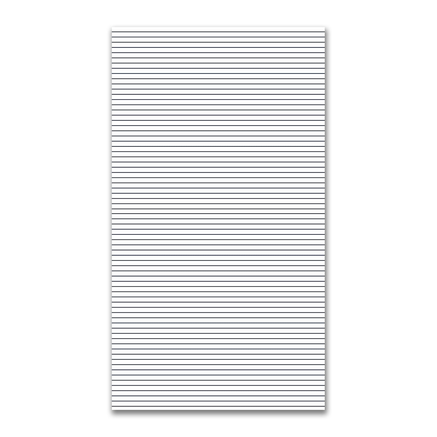 White Spun Polyester Fabric with Fine Navy Blue Stripes #FASP-1271-151