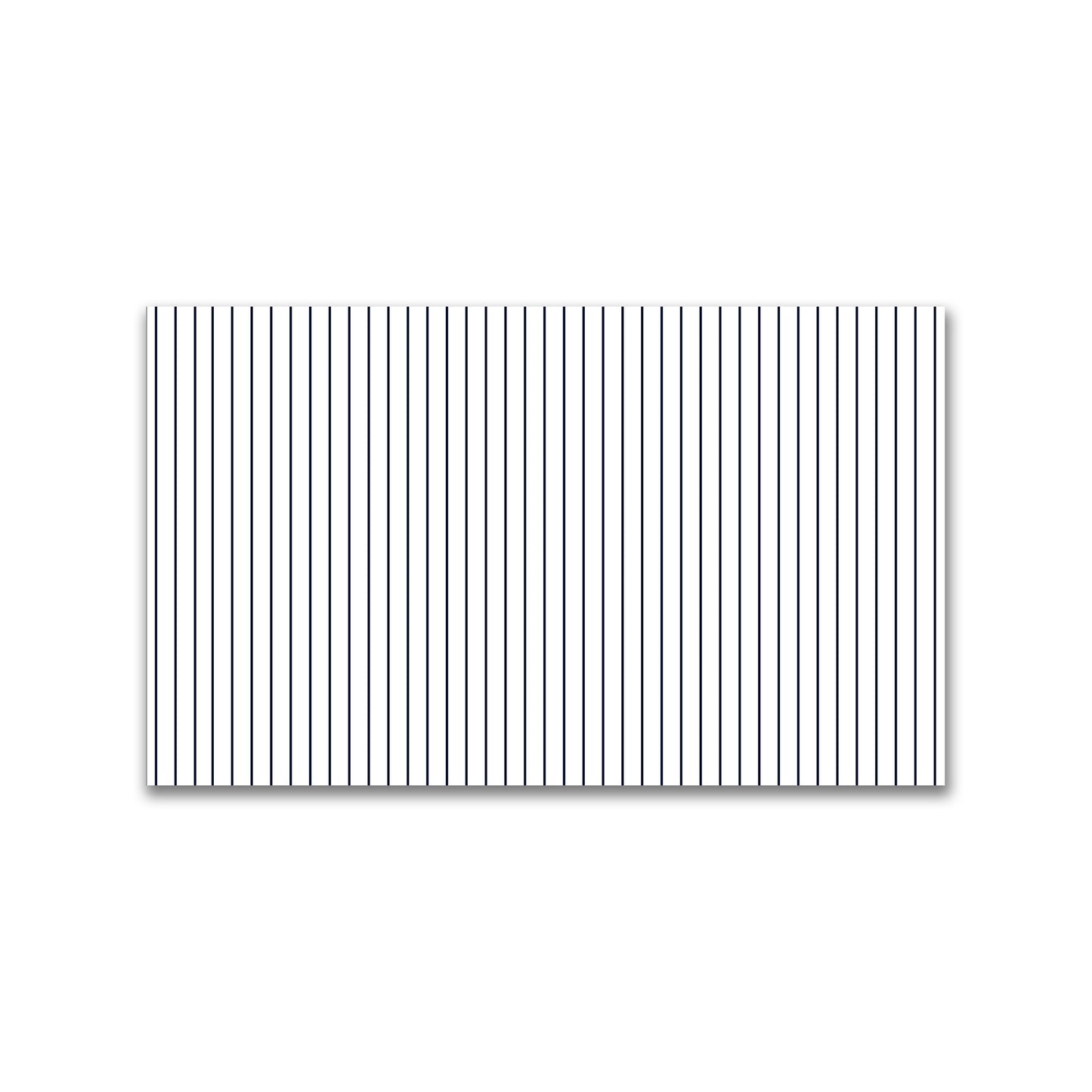 White Spun Polyester Fabric with Fine Navy Blue Stripes #FASP-1271-151