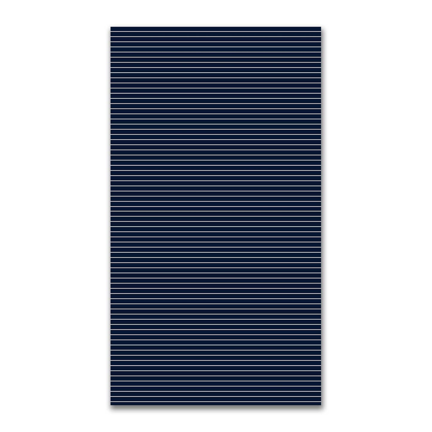 Spun Polyester Fabric with Fine Off-white Stripes on Navy Blue #FASP-1271-152