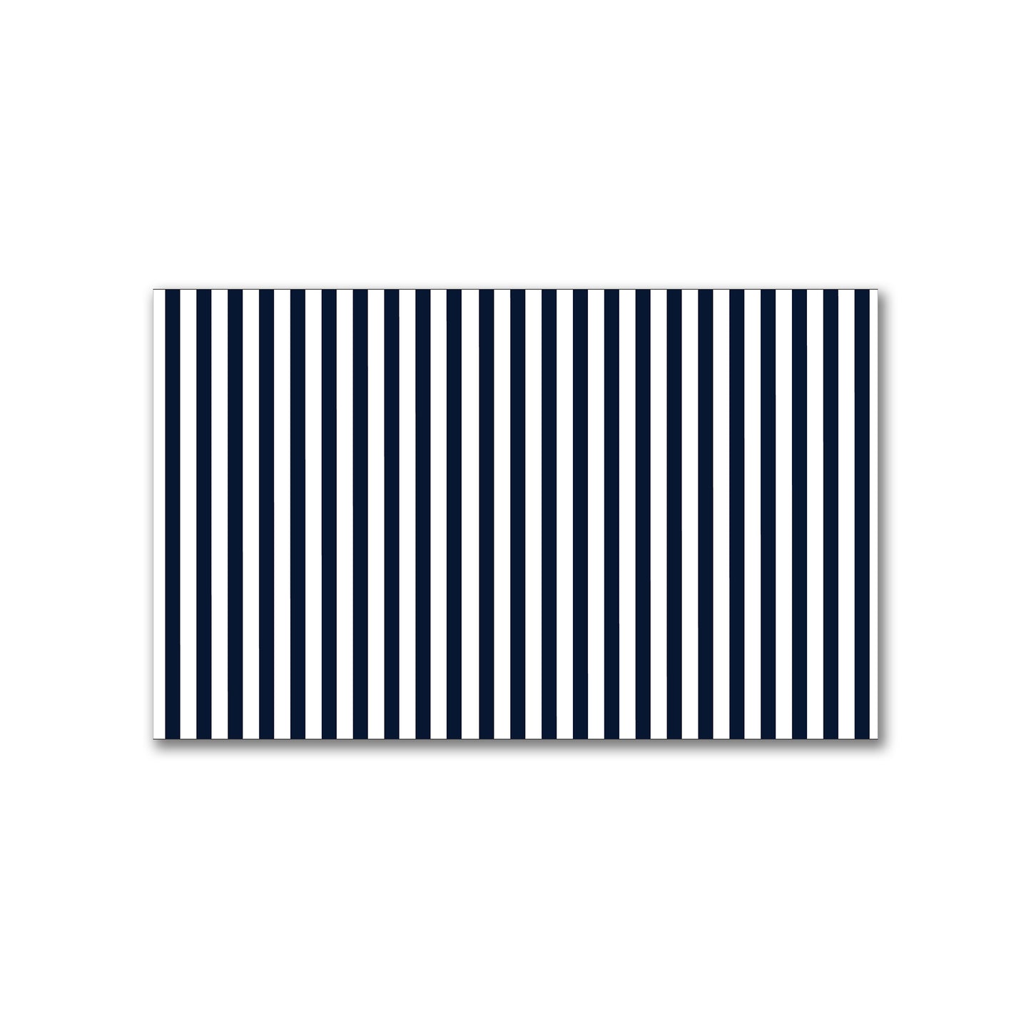 White Spun Polyester Fabric with Thin Navy Blue Bars #FASP-1271-241