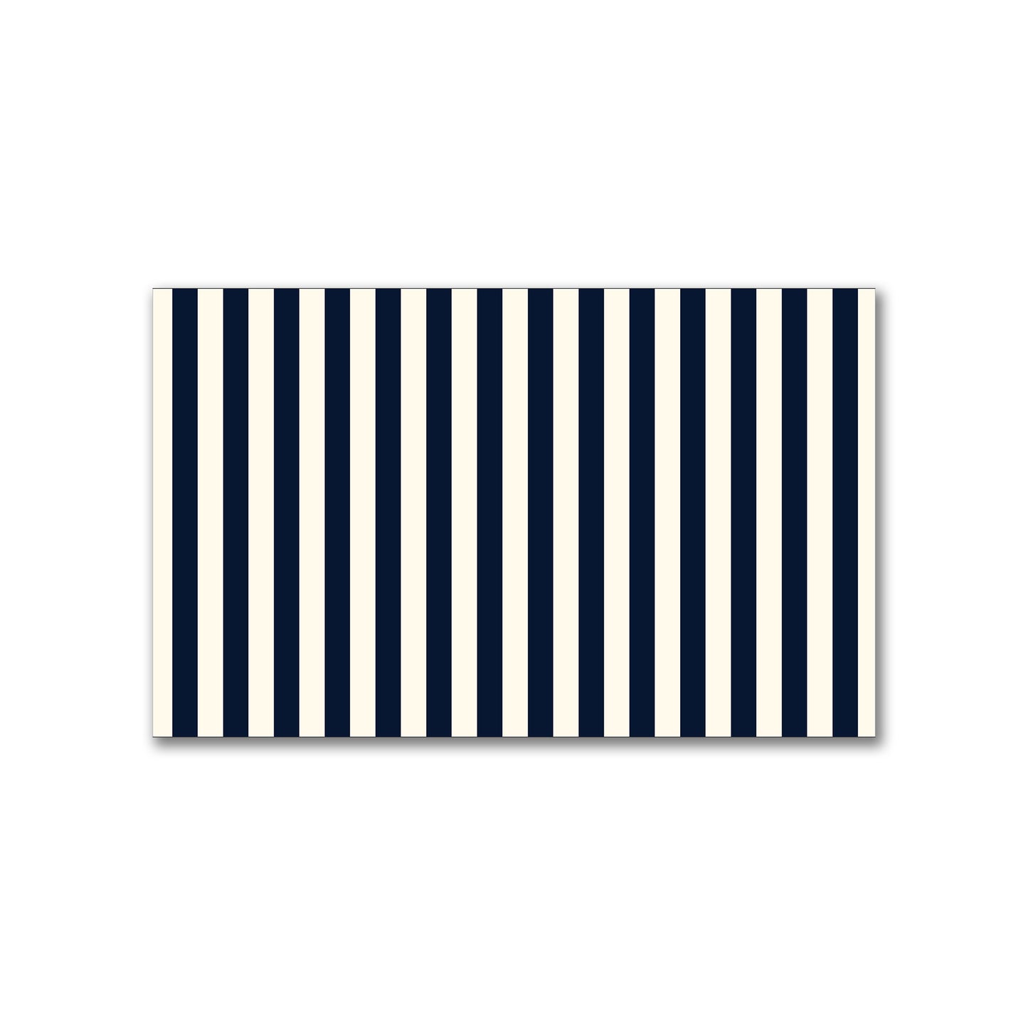 Spun Polyester Fabric with Navy Blue Bars on Pale Cream #FASP-1273-051