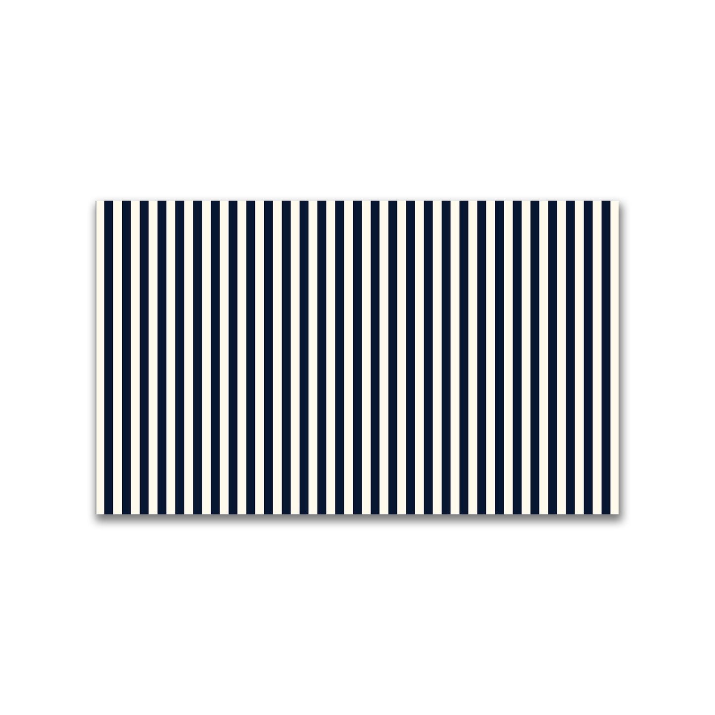 Spun Polyester Fabric with Navy Blue Bars on Pale Cream #FASP-1273-051