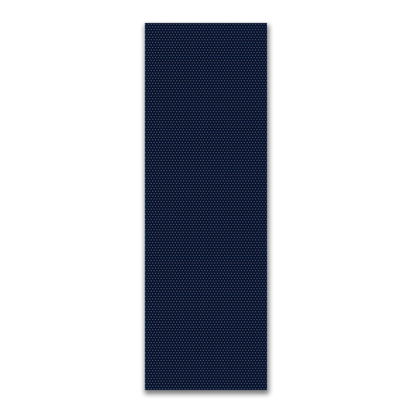 Spun Polyester Fabric with Fine Pale Cream Diamonds on Navy Blue #FASP-1273-112