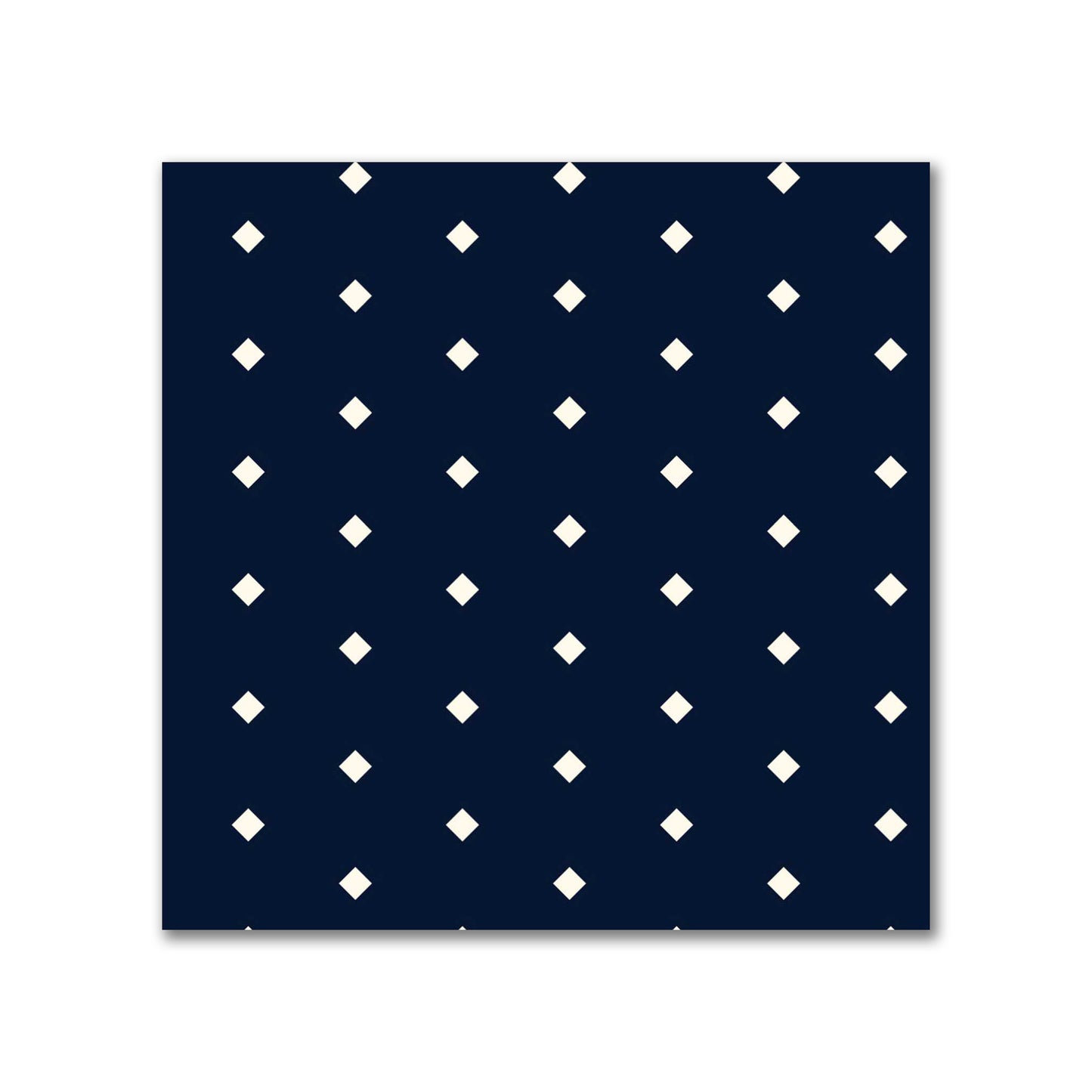 Spun Polyester Fabric with Fine Pale Cream Diamonds on Navy Blue #FASP-1273-112