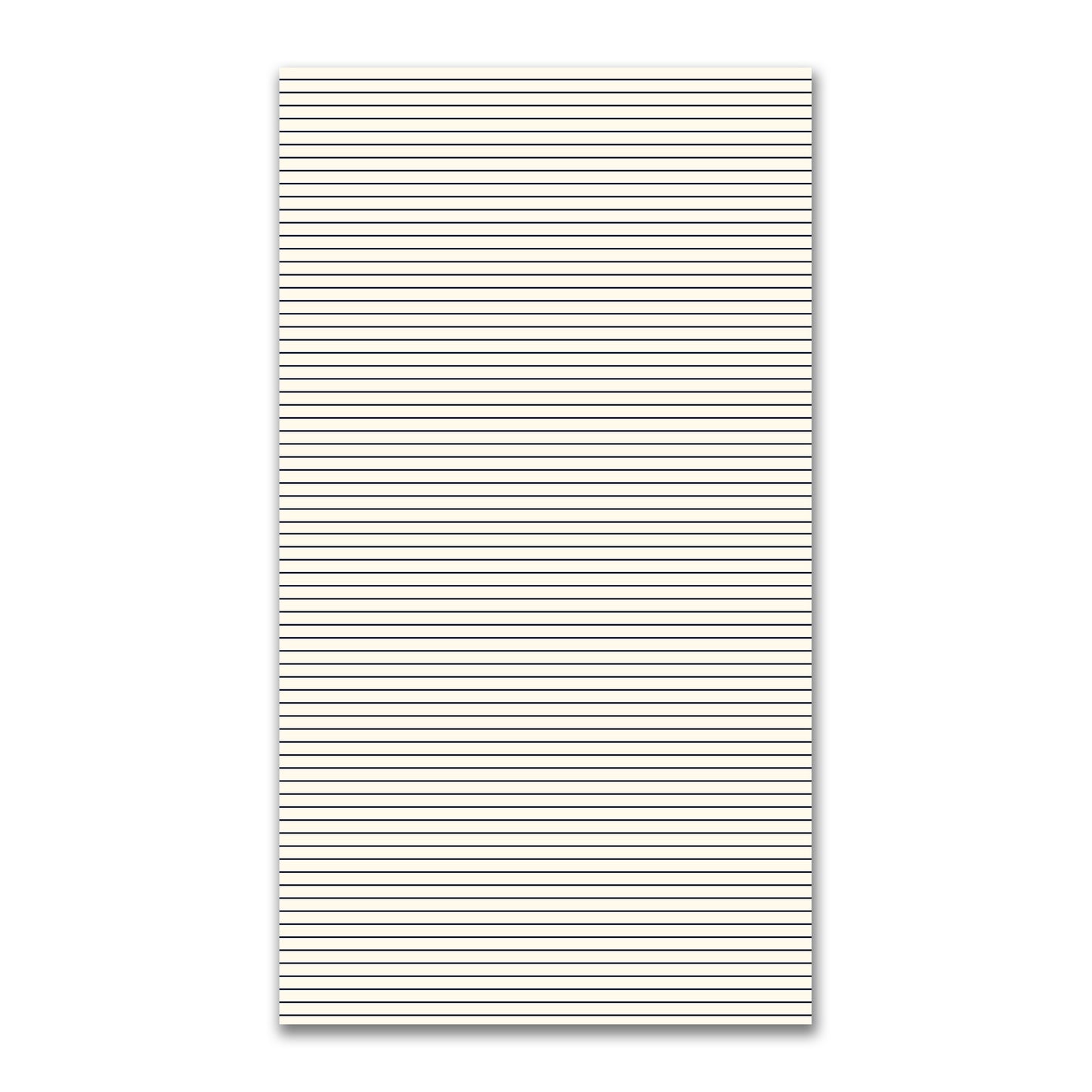 Spun Polyester Fabric with Fine Navy Blue Stripes on Pale Cream #FASP-1273-151